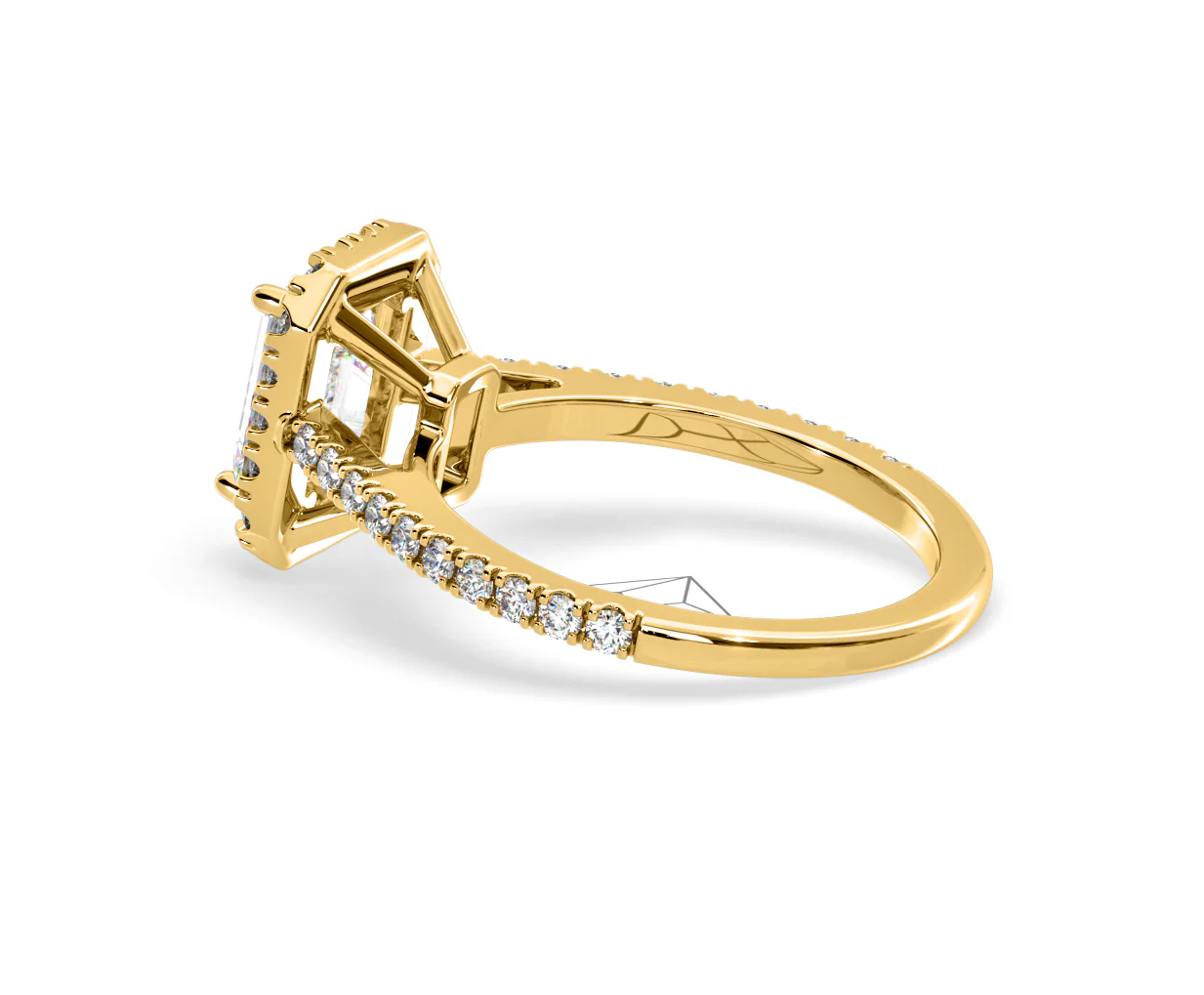 Annabelle Lab Diamond Halo Engagement Ring in 18K Gold 1.65ct F/VS1 - Image 113