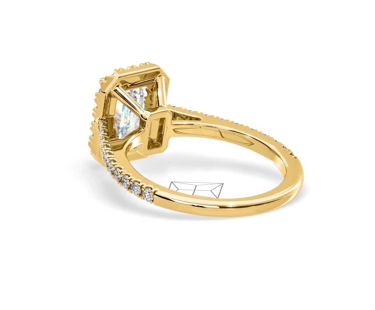 Annabelle Lab Diamond Halo Engagement Ring in 18K Gold 1.65ct F/VS1 - Image 118