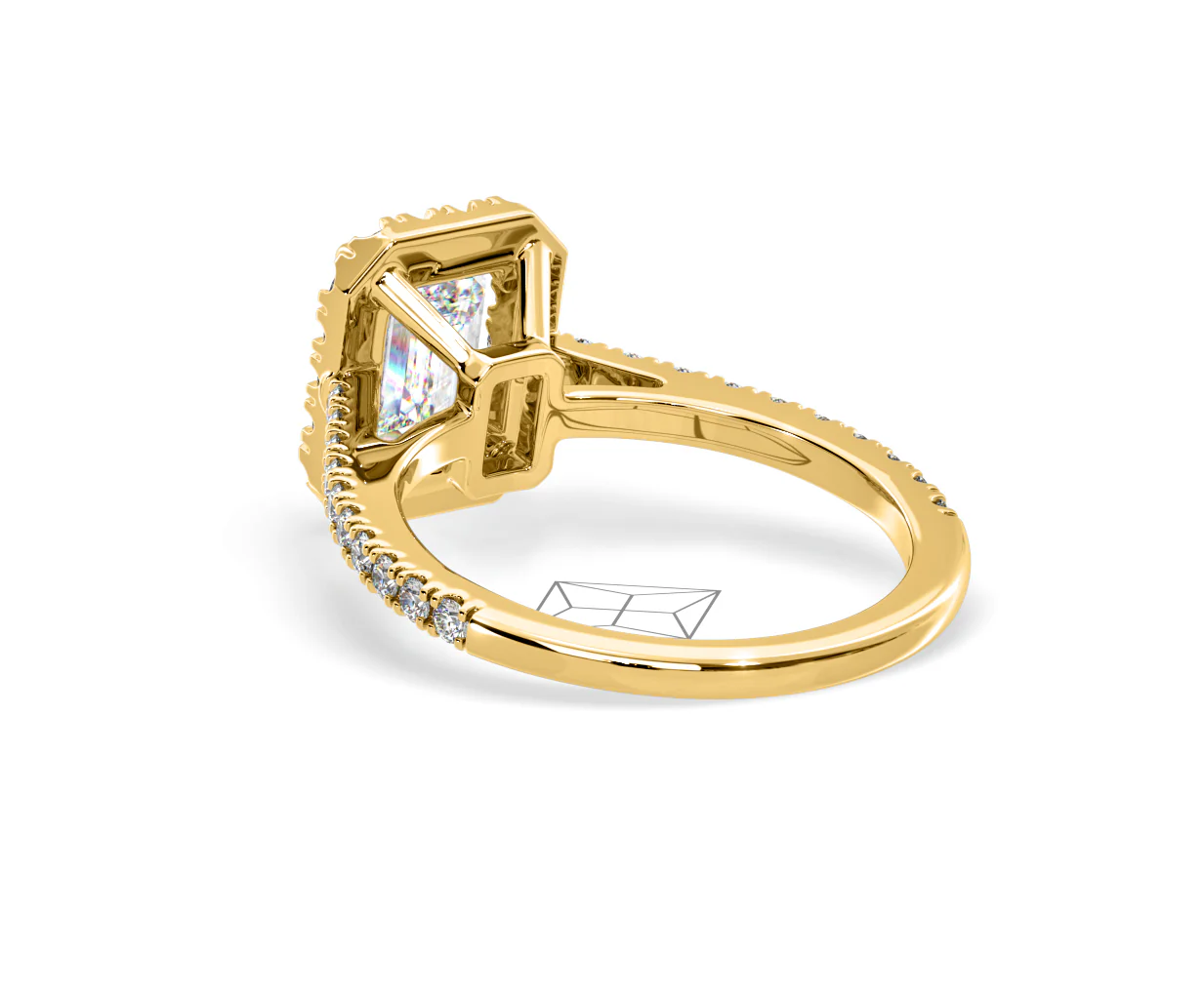Annabelle Lab Diamond Halo Engagement Ring in 18K Gold 1.65ct F/VS1 - Image 119