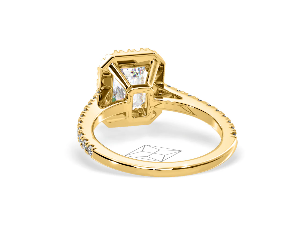Annabelle Lab Diamond Halo Engagement Ring in 18K Gold 1.65ct F/VS1 - Image 123
