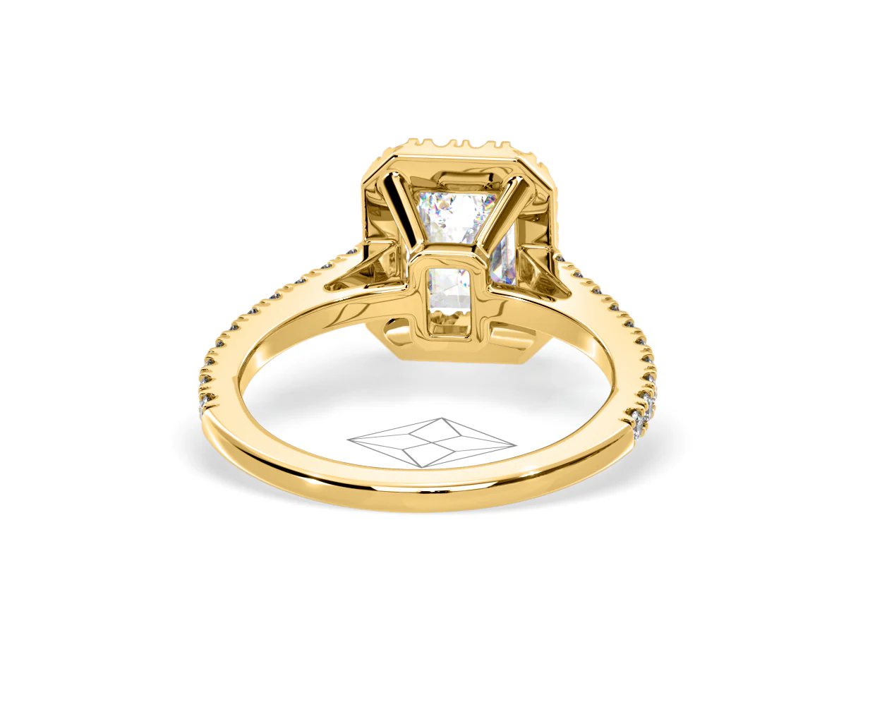 Annabelle Lab Diamond Halo Engagement Ring in 18K Gold 1.65ct F/VS1 - Image 128