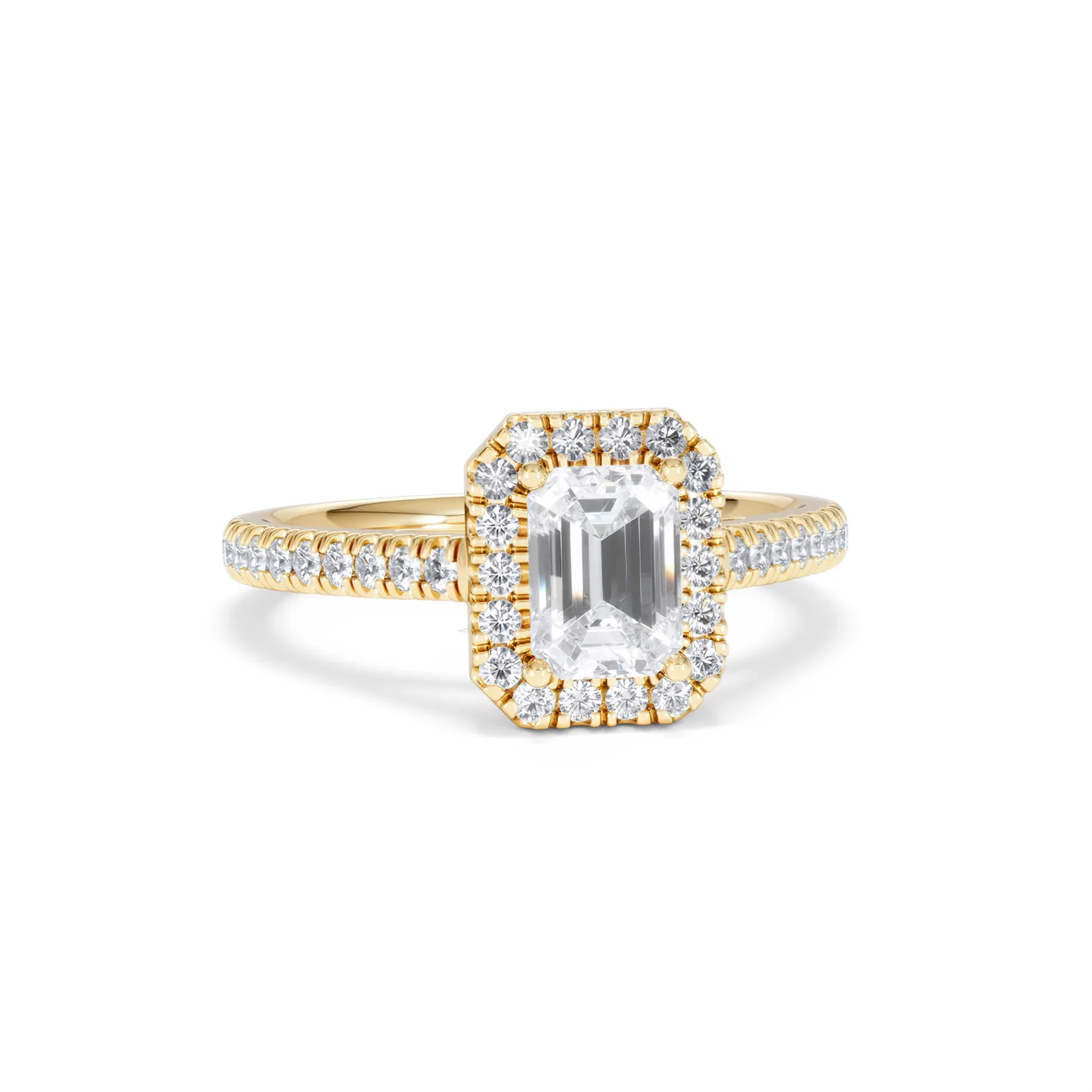 Annabelle Lab Diamond Halo Engagement Ring in 18K Gold 1.65ct F/VS1 - Image 13