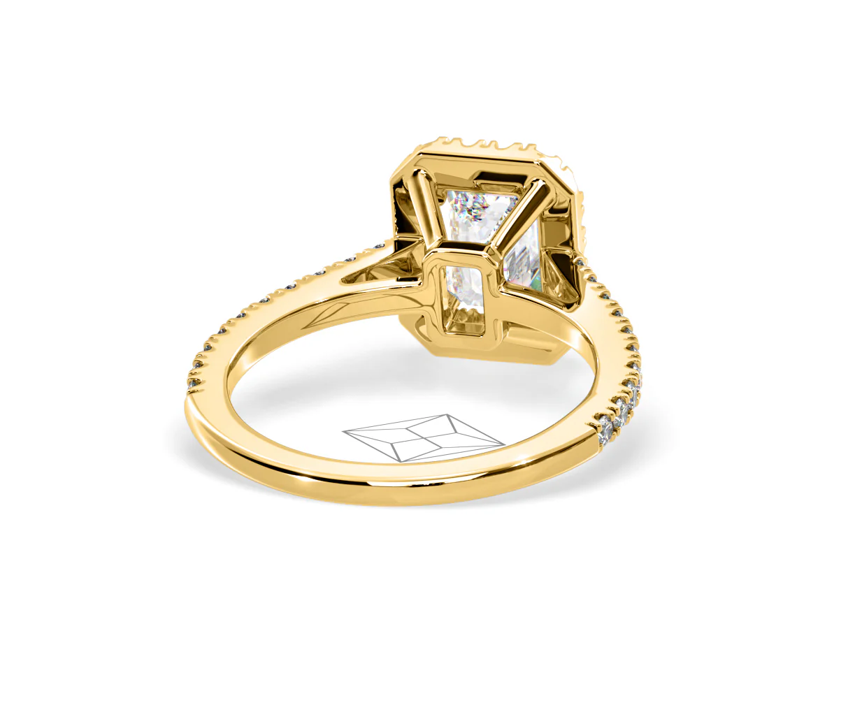 Annabelle Lab Diamond Halo Engagement Ring in 18K Gold 1.65ct F/VS1 - Image 130