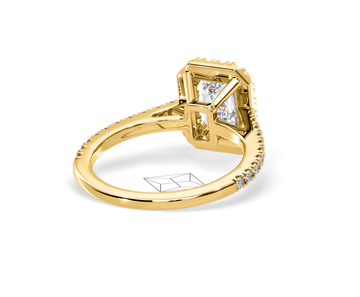 Annabelle Lab Diamond Halo Engagement Ring in 18K Gold 1.65ct F/VS1 - Image 132