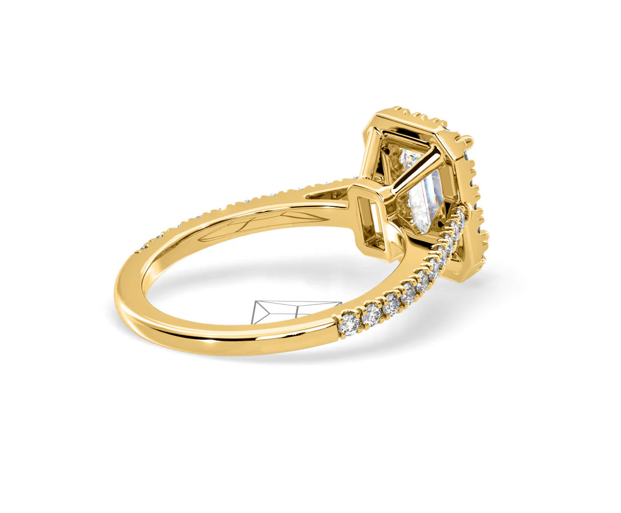 Annabelle Lab Diamond Halo Engagement Ring in 18K Gold 1.65ct F/VS1 - Image 137