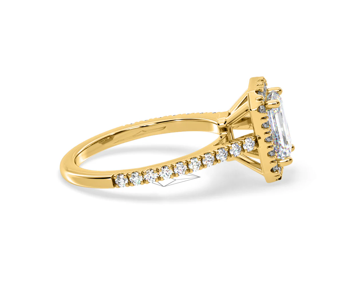 Annabelle Lab Diamond Halo Engagement Ring in 18K Gold 1.65ct F/VS1 - Image 147