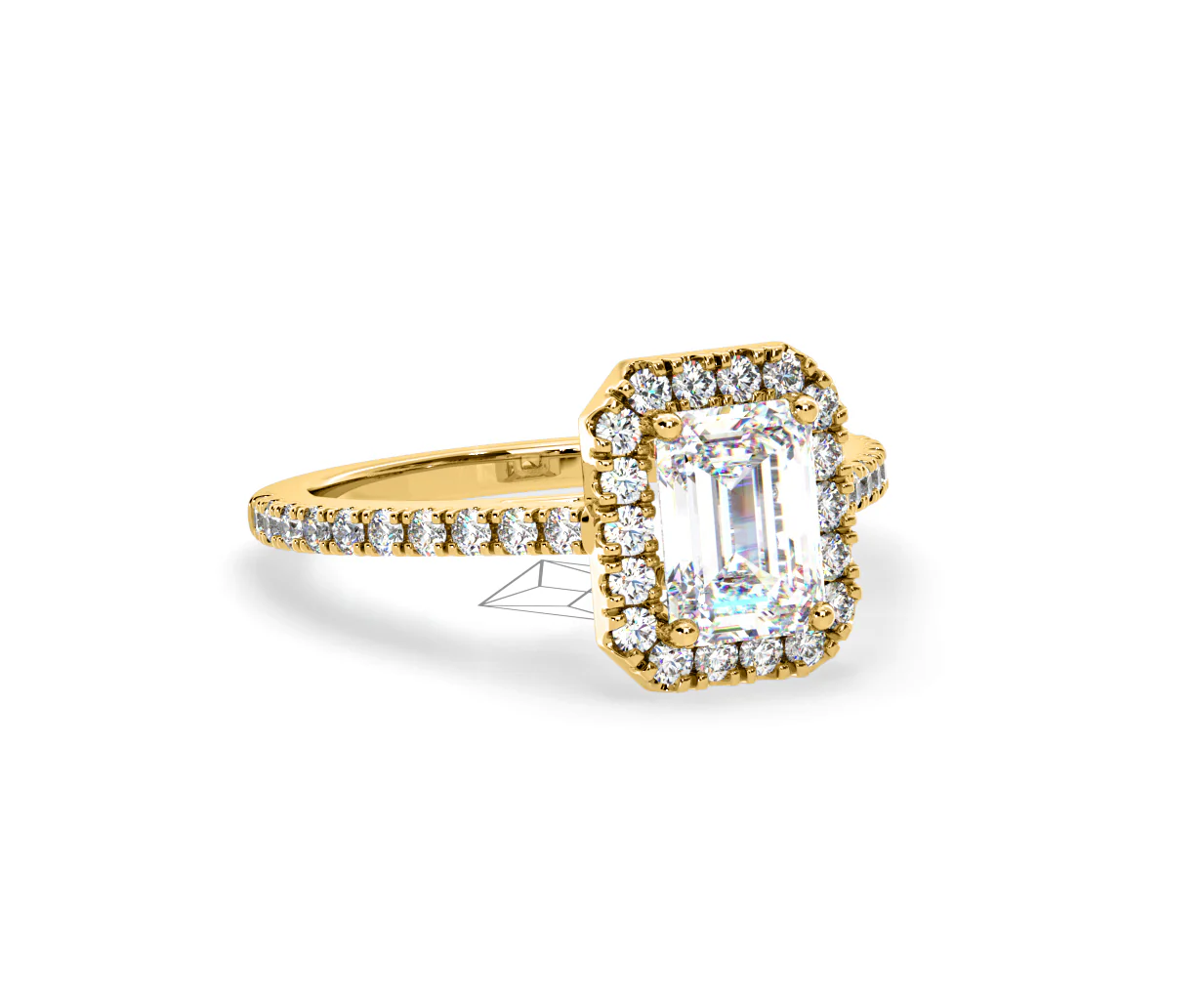 Annabelle Lab Diamond Halo Engagement Ring in 18K Gold 1.65ct F/VS1 - Image 161