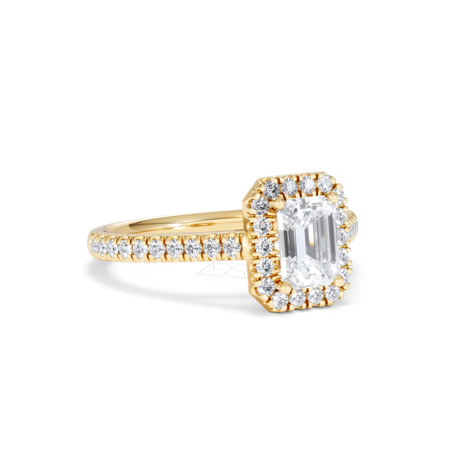 Annabelle Lab Diamond Halo Engagement Ring in 18K Gold 1.65ct F/VS1 - Image 17