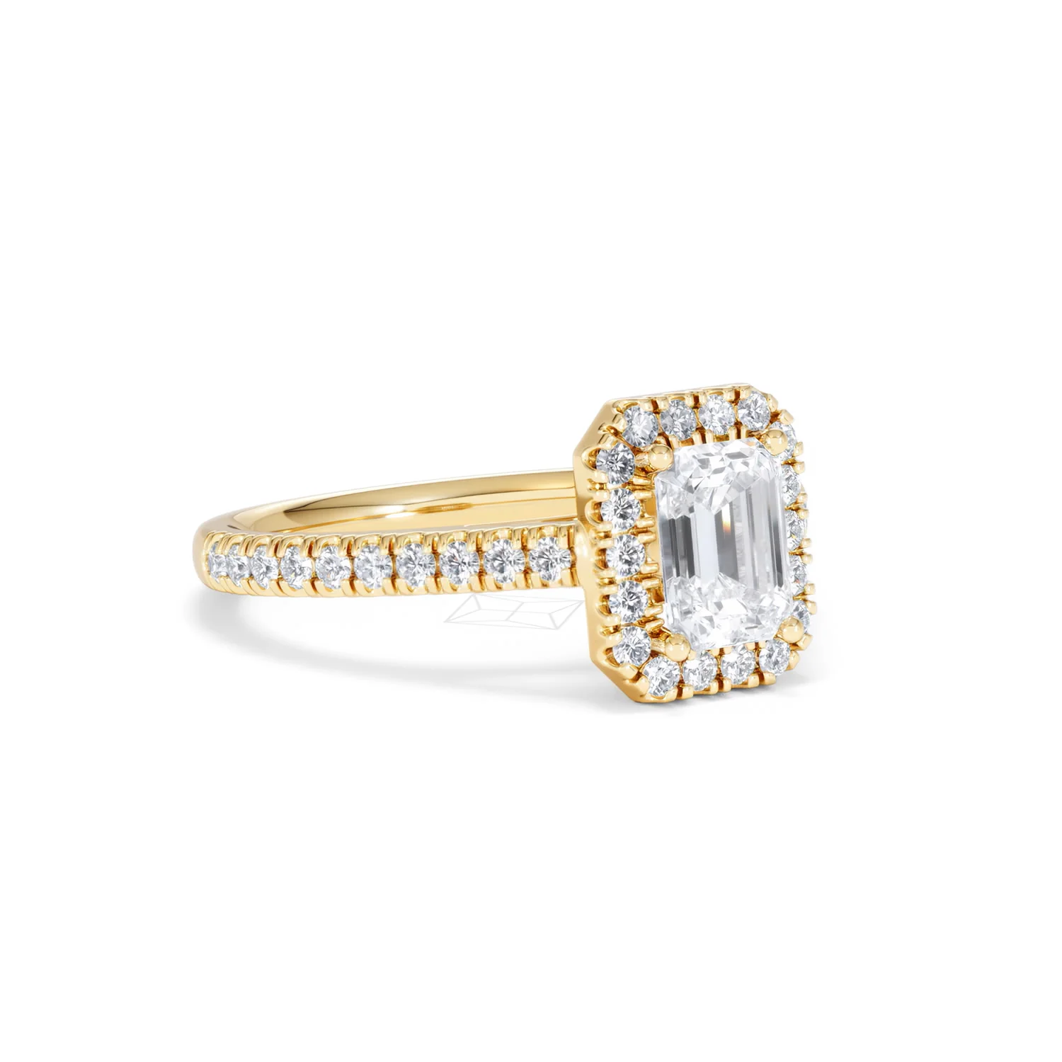 Annabelle Lab Diamond Halo Engagement Ring in 18K Gold 1.65ct F/VS1 - Image 18