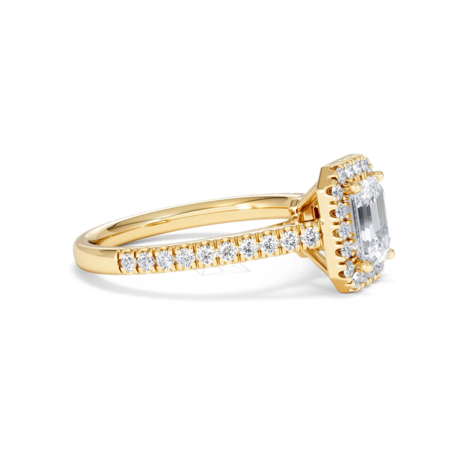 Annabelle Lab Diamond Halo Engagement Ring in 18K Gold 1.65ct F/VS1 - Image 25