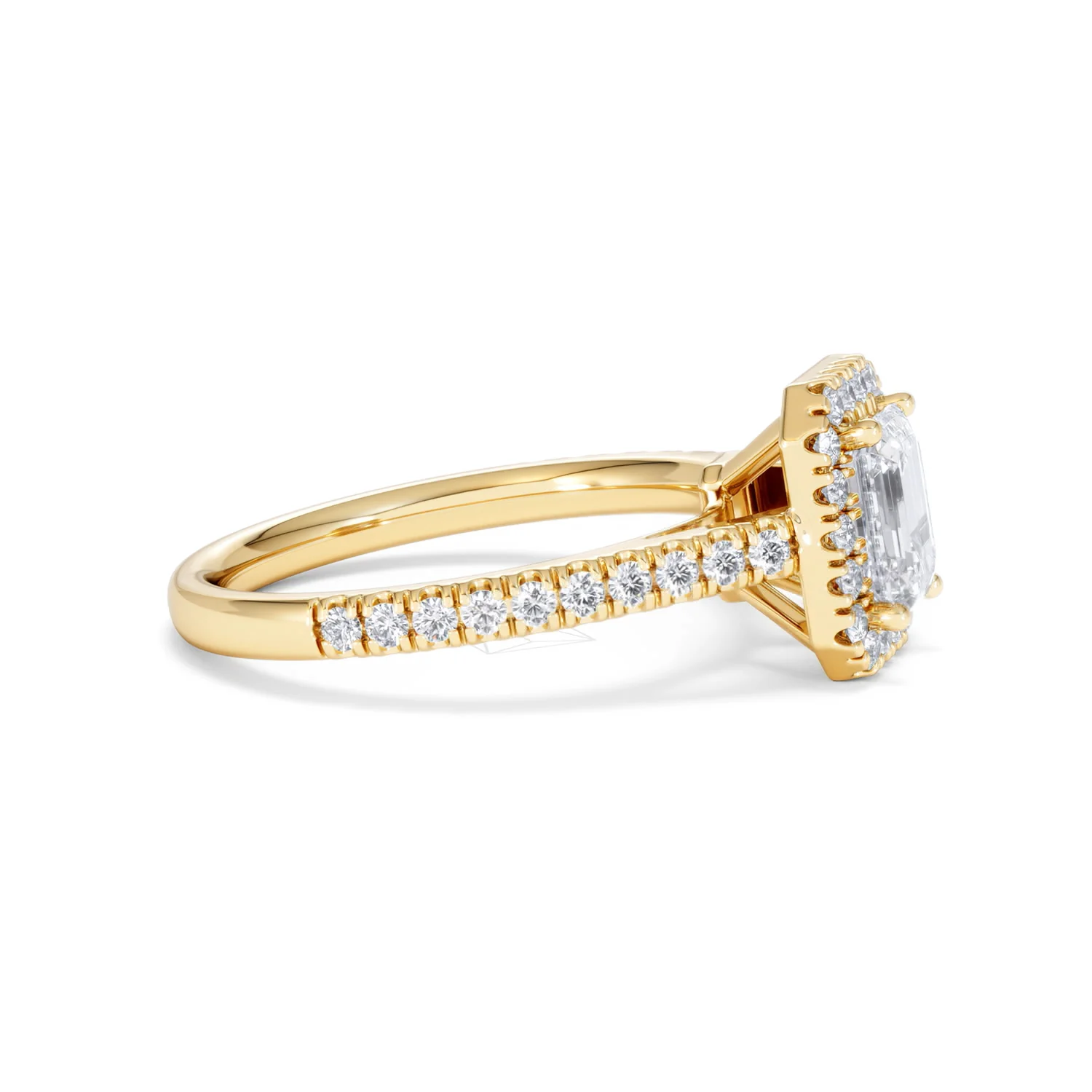Annabelle Lab Diamond Halo Engagement Ring in 18K Gold 1.65ct F/VS1 - Image 27