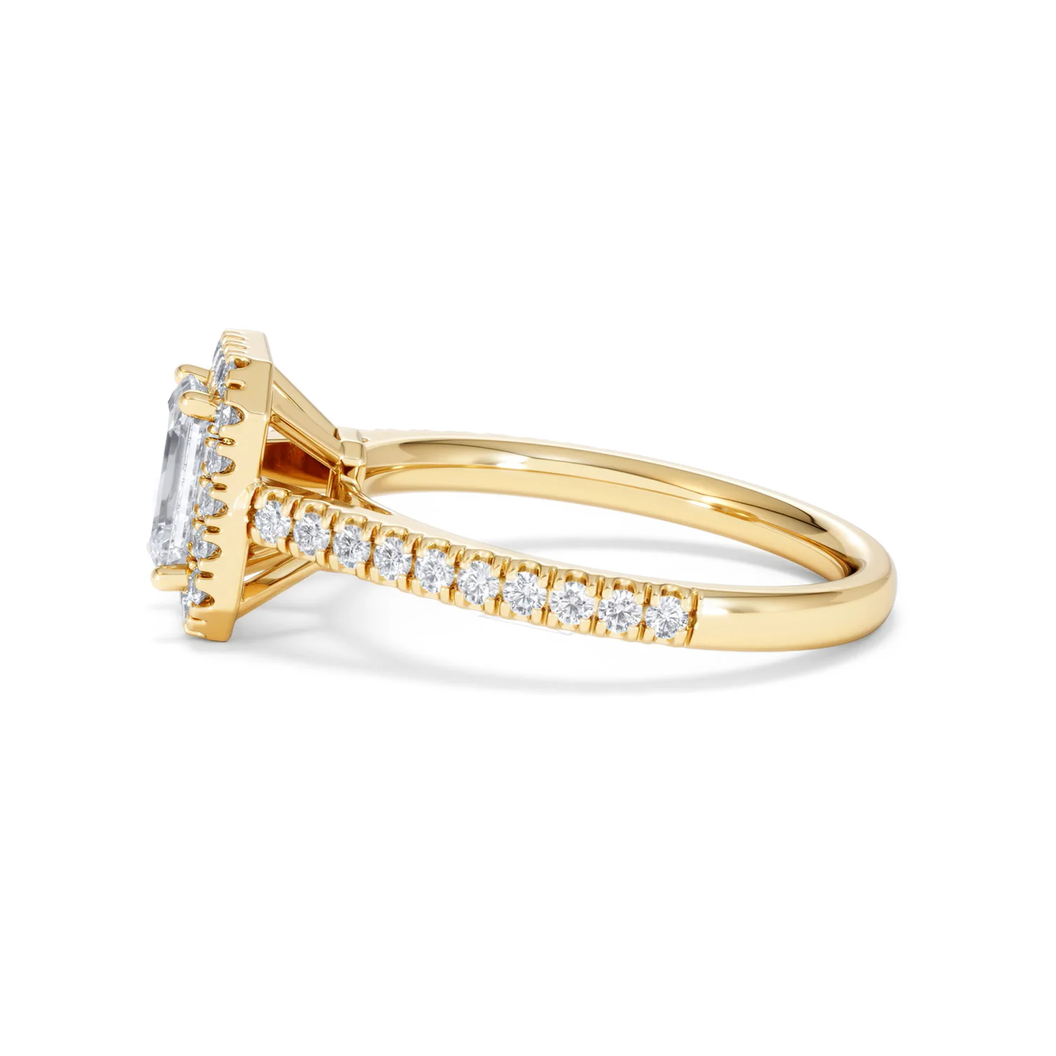 Annabelle Lab Diamond Halo Engagement Ring in 18K Gold 1.65ct F/VS1 - Image 72