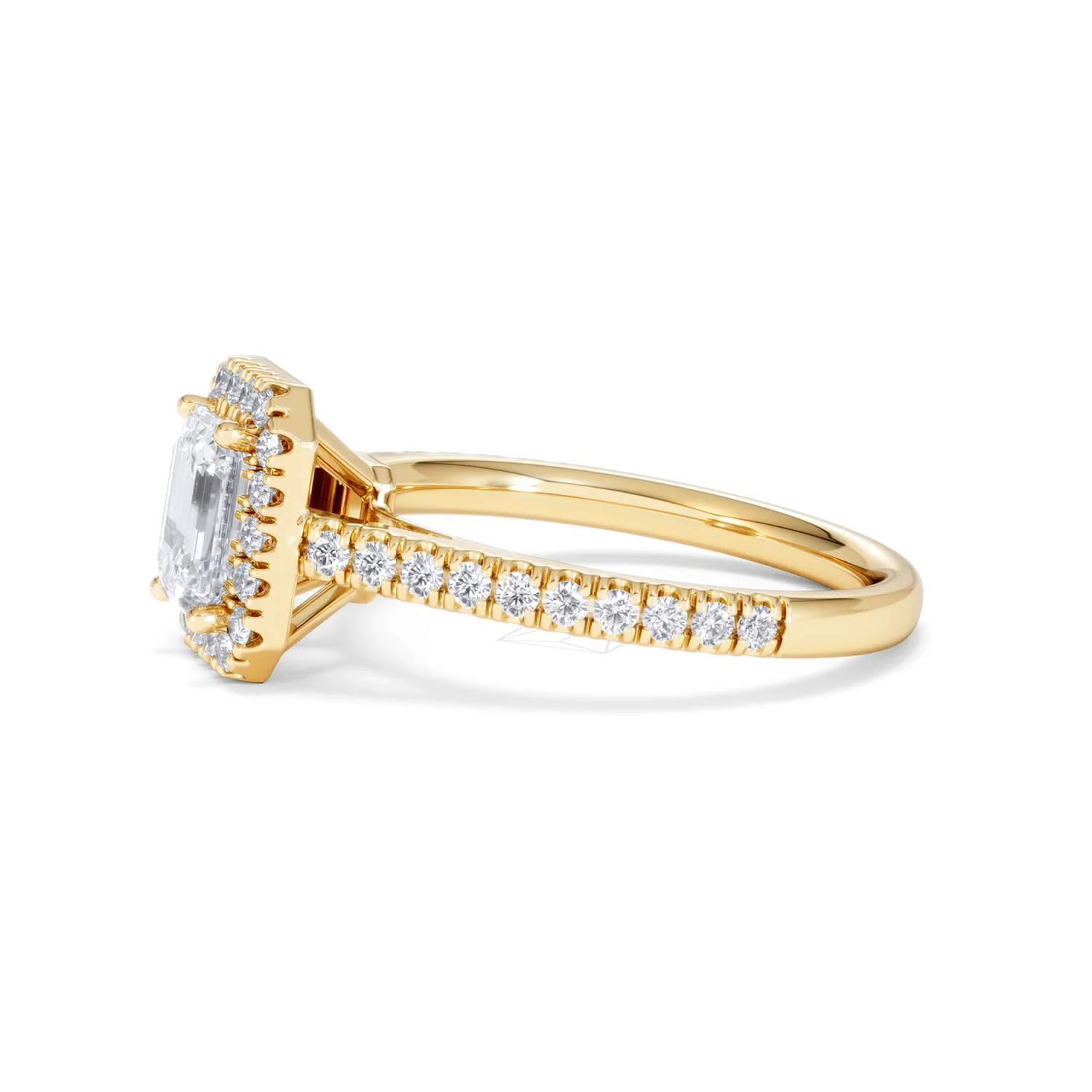 Annabelle Lab Diamond Halo Engagement Ring in 18K Gold 1.65ct F/VS1 - Image 75