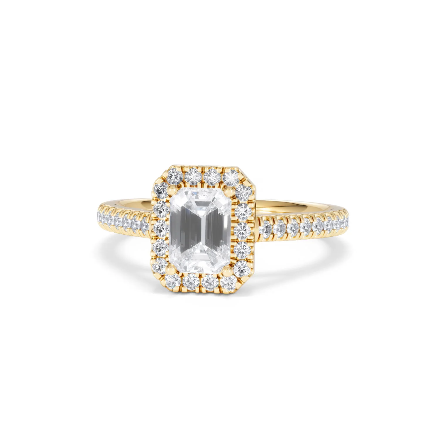 Annabelle Lab Diamond Halo Engagement Ring in 18K Gold 1.65ct F/VS1 - Image 89