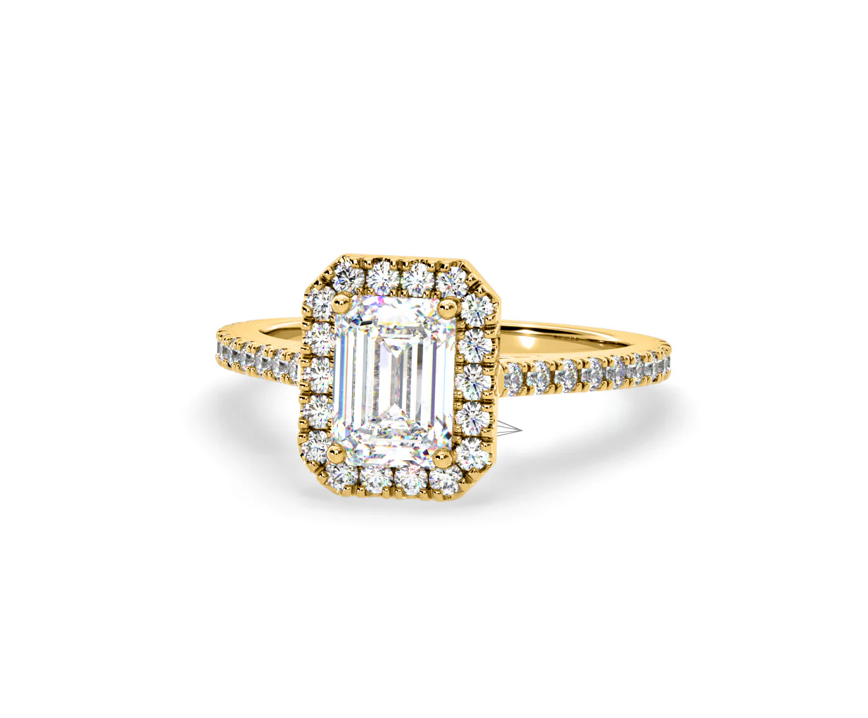Annabelle Lab Diamond Halo Engagement Ring in 18K Gold 1.65ct F/VS1 - Image 9