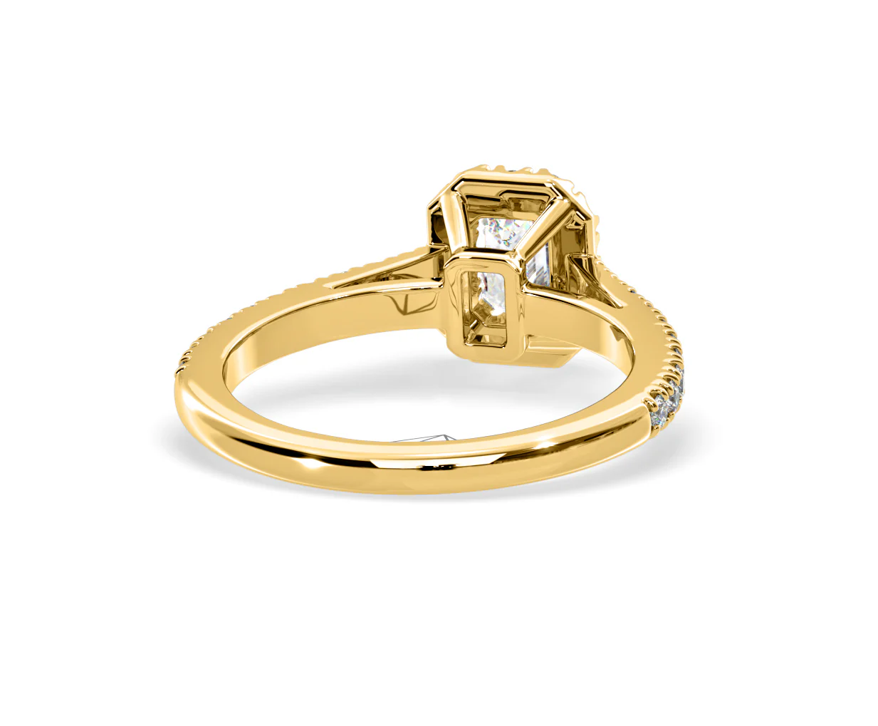 Annabelle Lab Diamond Halo Engagement Ring in 18K Gold 1ct F/VS1 - Image 131