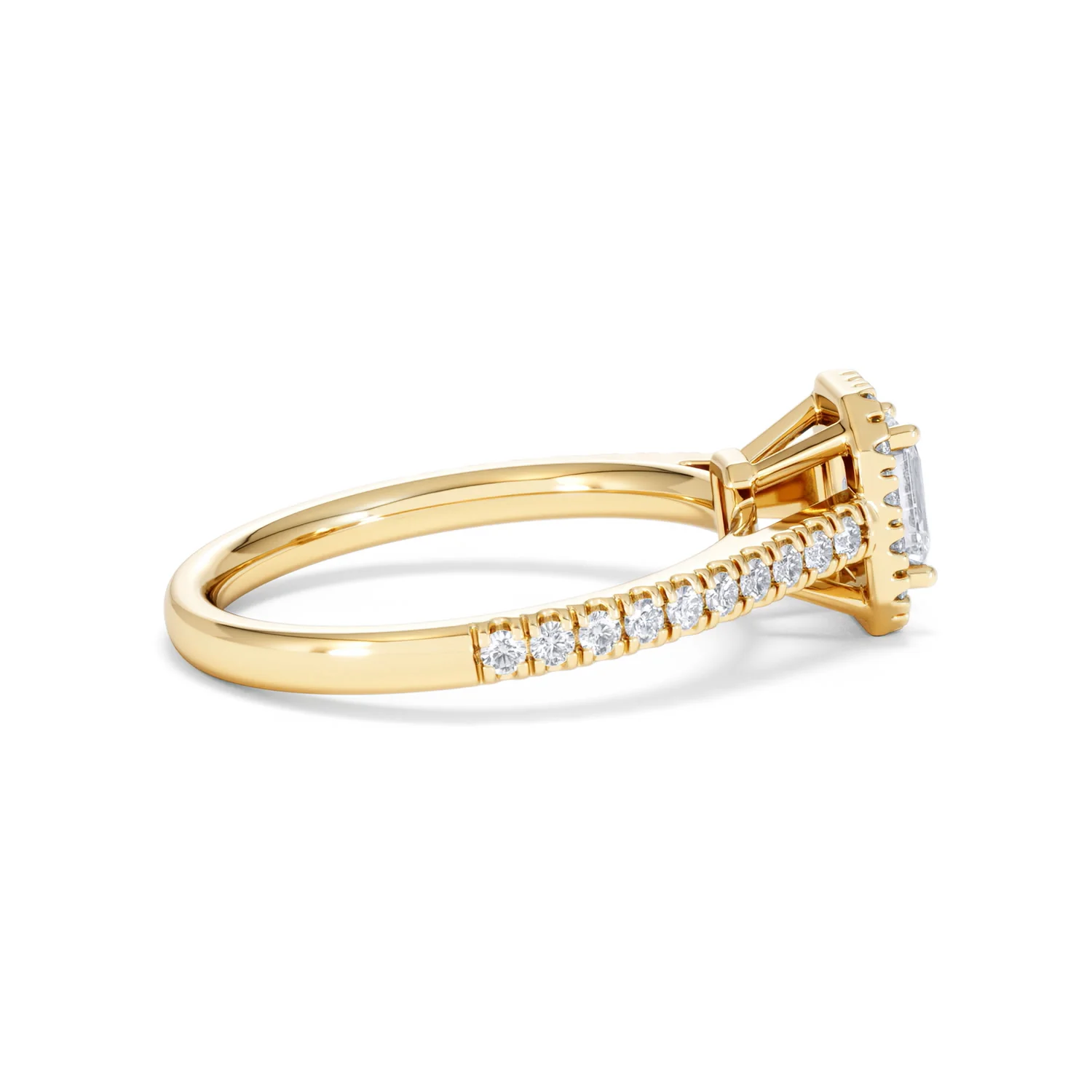 Annabelle Lab Diamond Halo Engagement Ring in 18K Gold 1ct F/VS1 - Image 30