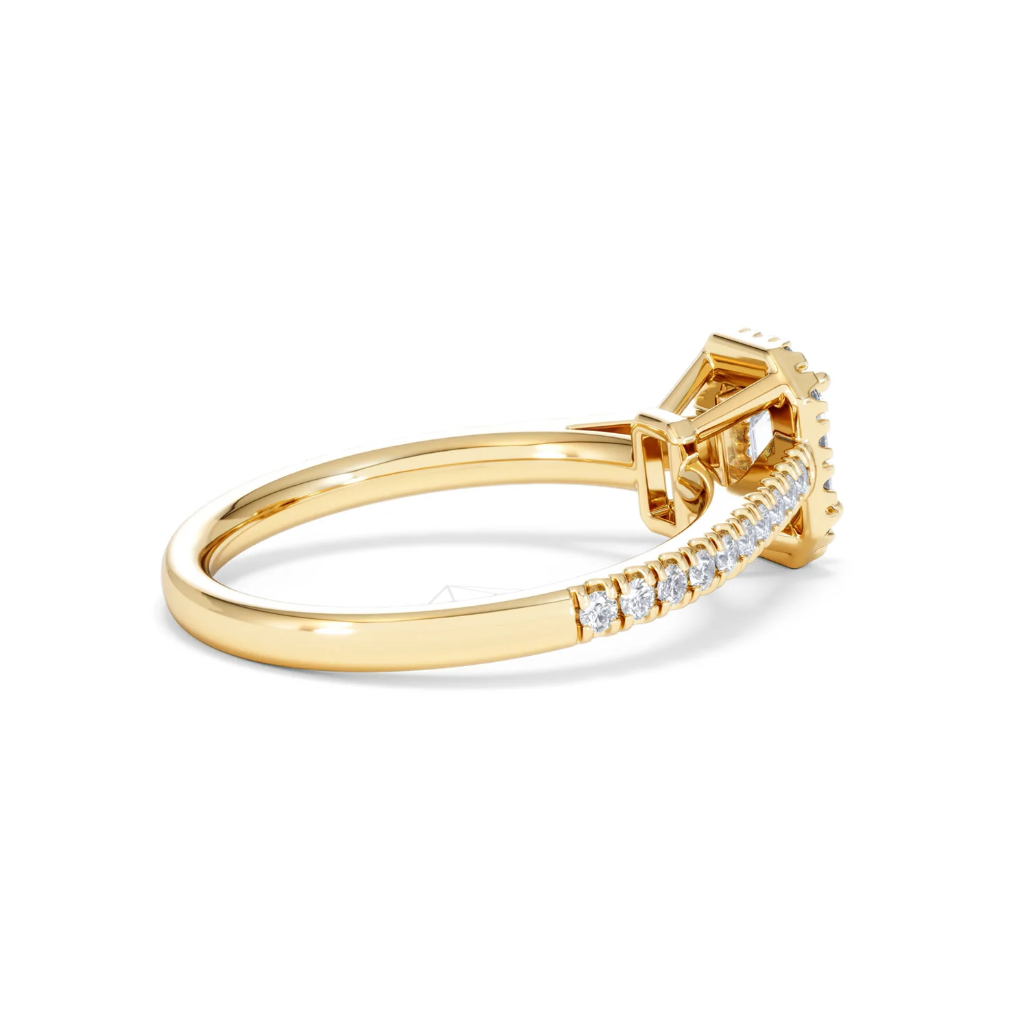 Annabelle Lab Diamond Halo Engagement Ring in 18K Gold 1ct F/VS1 - Image 35