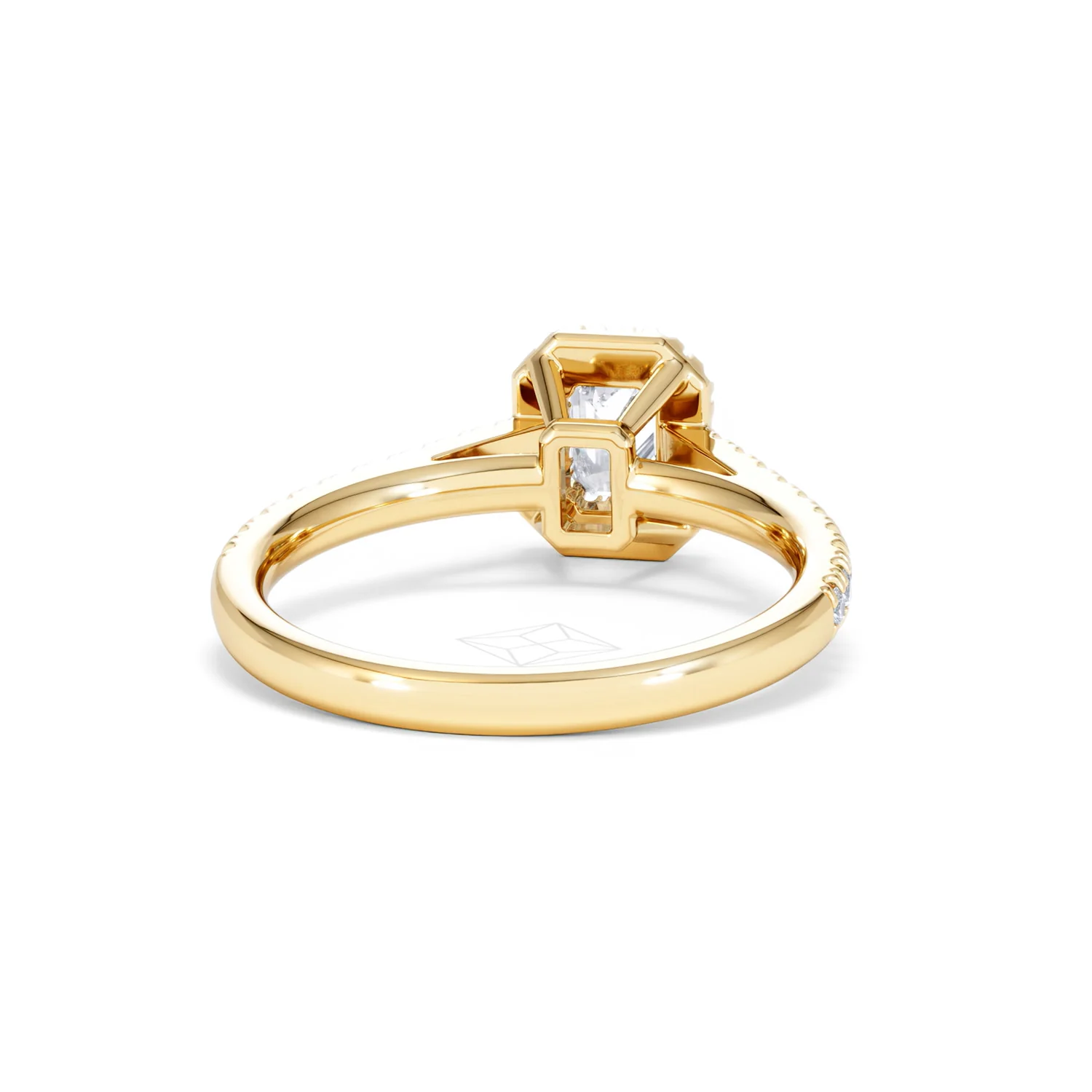 Annabelle Lab Diamond Halo Engagement Ring in 18K Gold 1ct F/VS1 - Image 45
