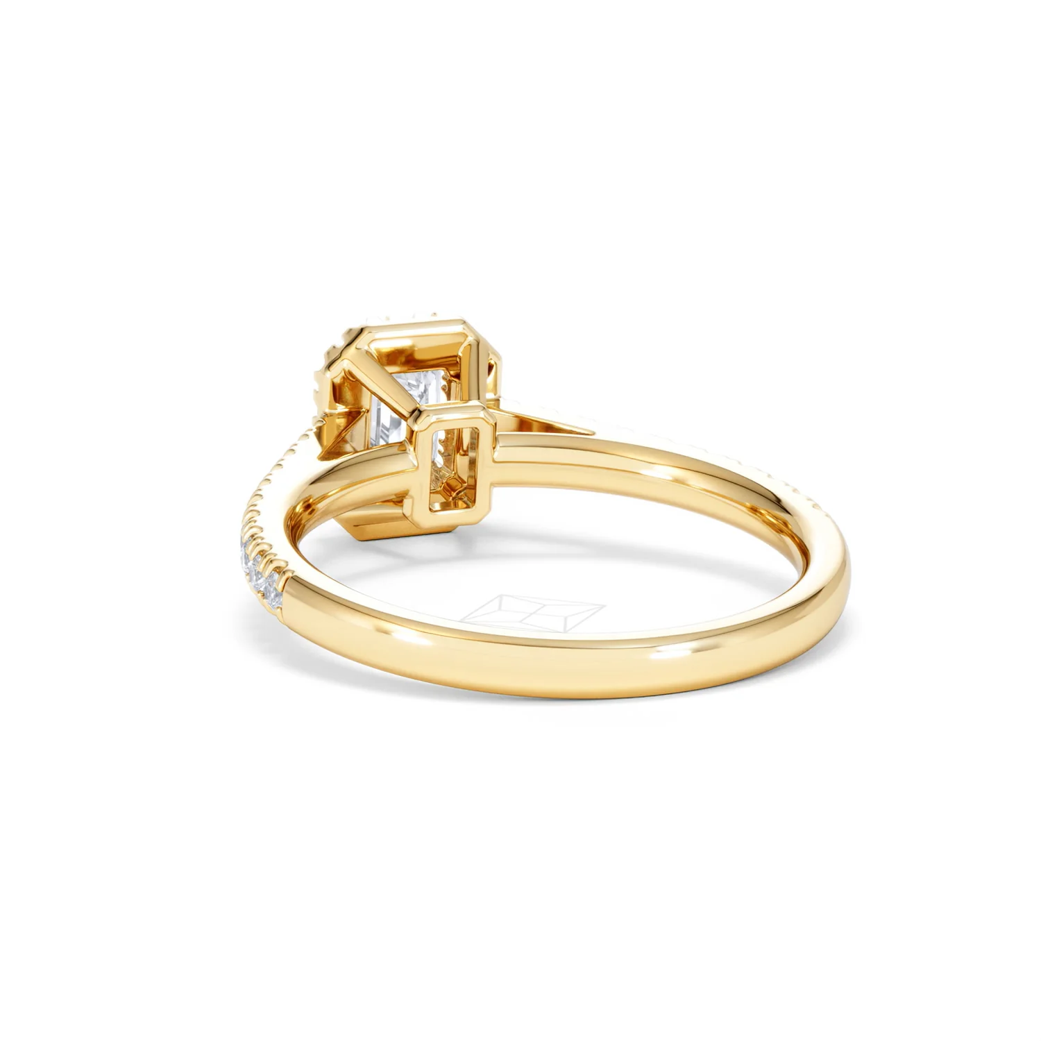 Annabelle Lab Diamond Halo Engagement Ring in 18K Gold 1ct F/VS1 - Image 53
