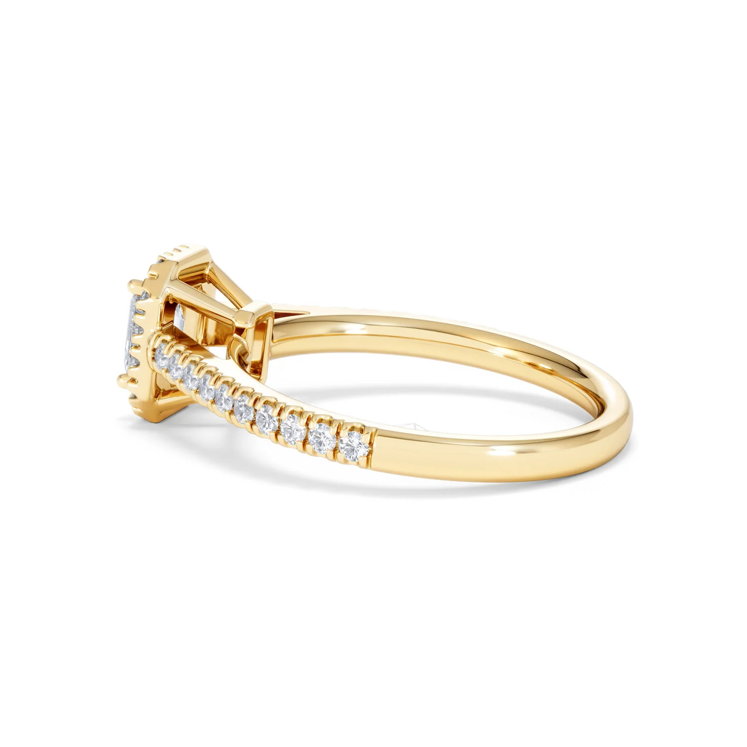Annabelle Lab Diamond Halo Engagement Ring in 18K Gold 1ct F/VS1 - Image 63