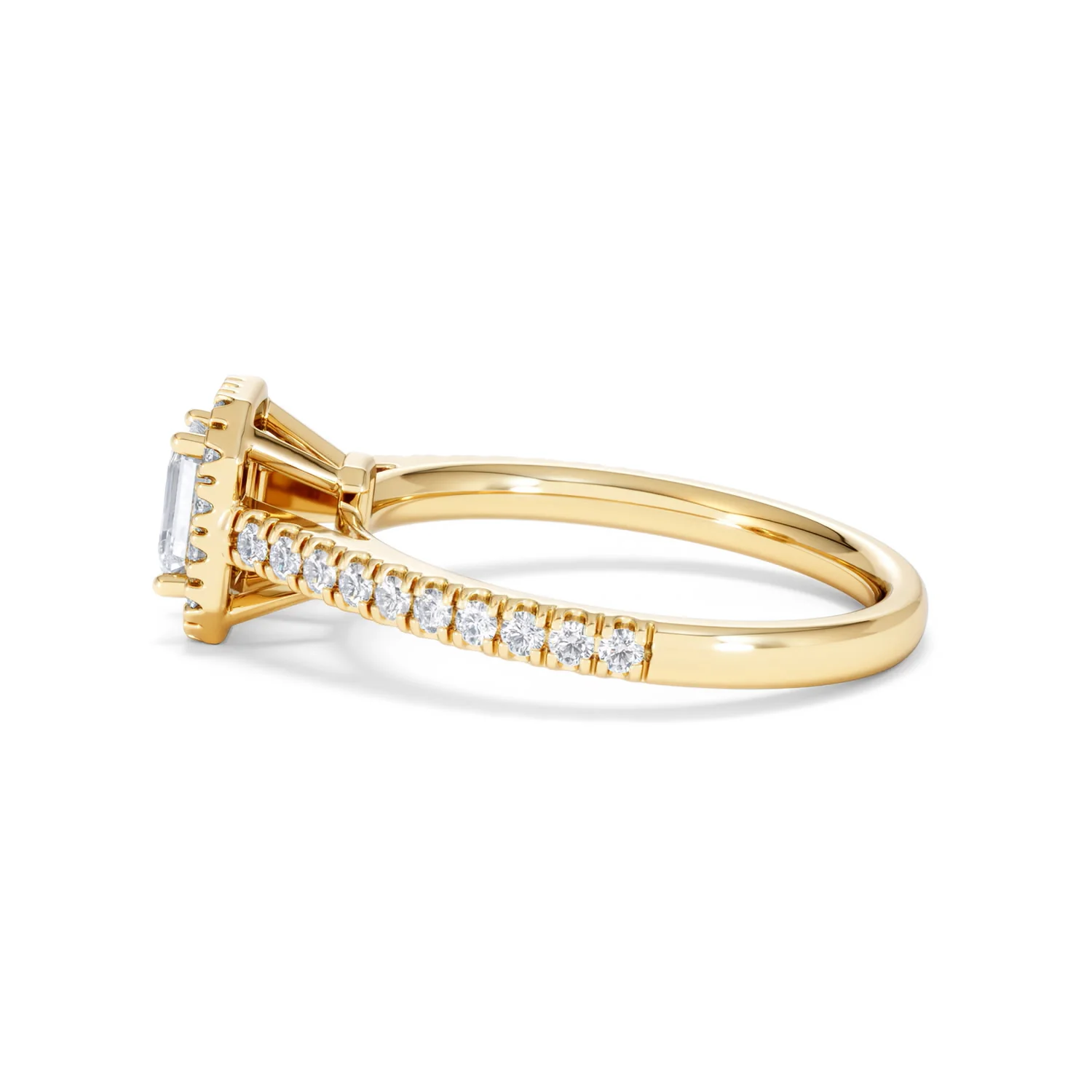 Annabelle Lab Diamond Halo Engagement Ring in 18K Gold 1ct F/VS1 - Image 67