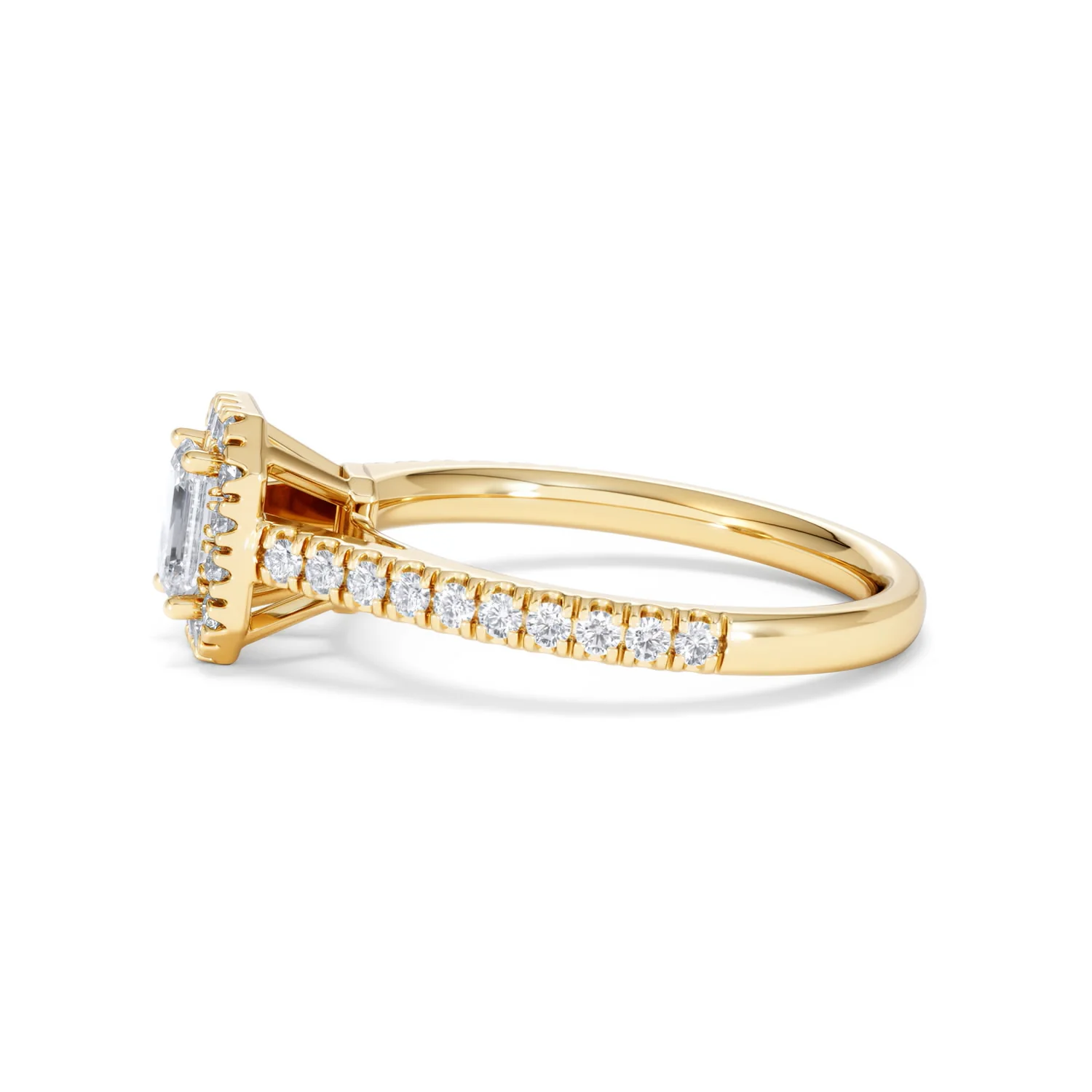 Annabelle Lab Diamond Halo Engagement Ring in 18K Gold 1ct F/VS1 - Image 70