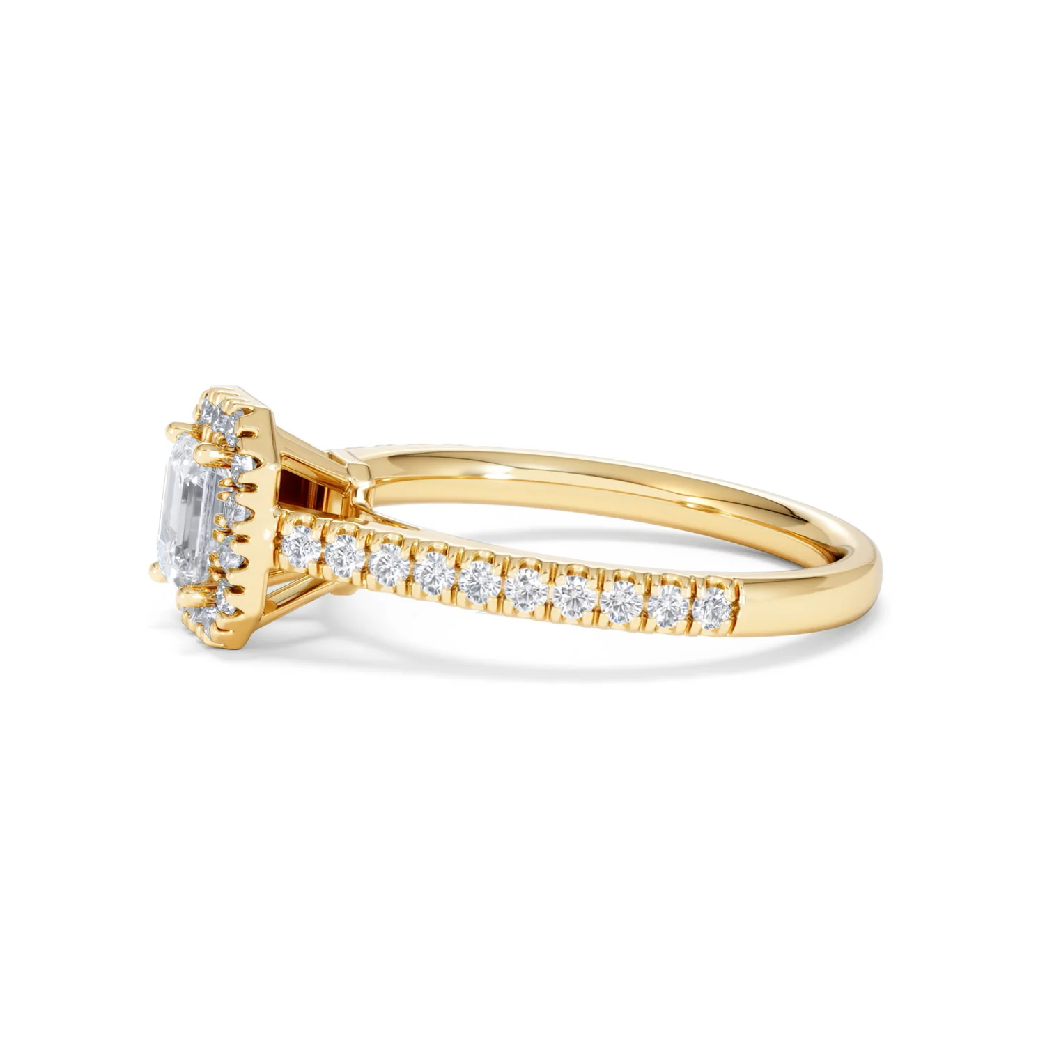 Annabelle Lab Diamond Halo Engagement Ring in 18K Gold 1ct F/VS1 - Image 72