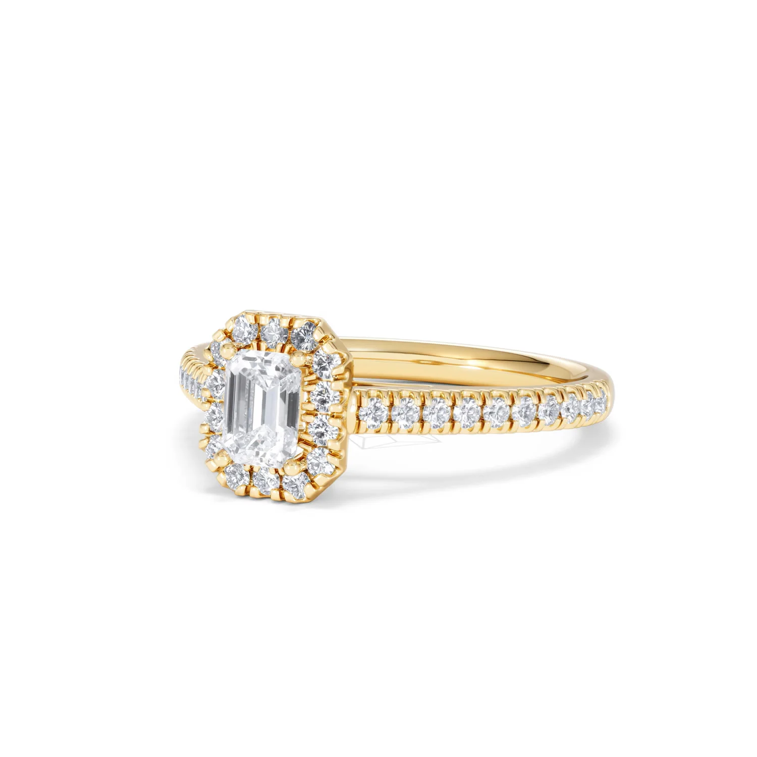 Annabelle Lab Diamond Halo Engagement Ring in 18K Gold 1ct F/VS1 - Image 82