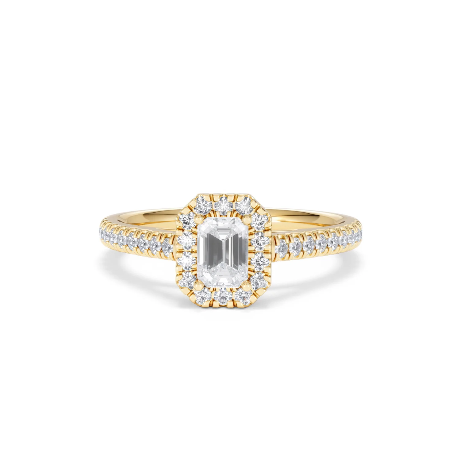 Annabelle Lab Diamond Halo Engagement Ring in 18K Gold 1ct F/VS1 - Image 87
