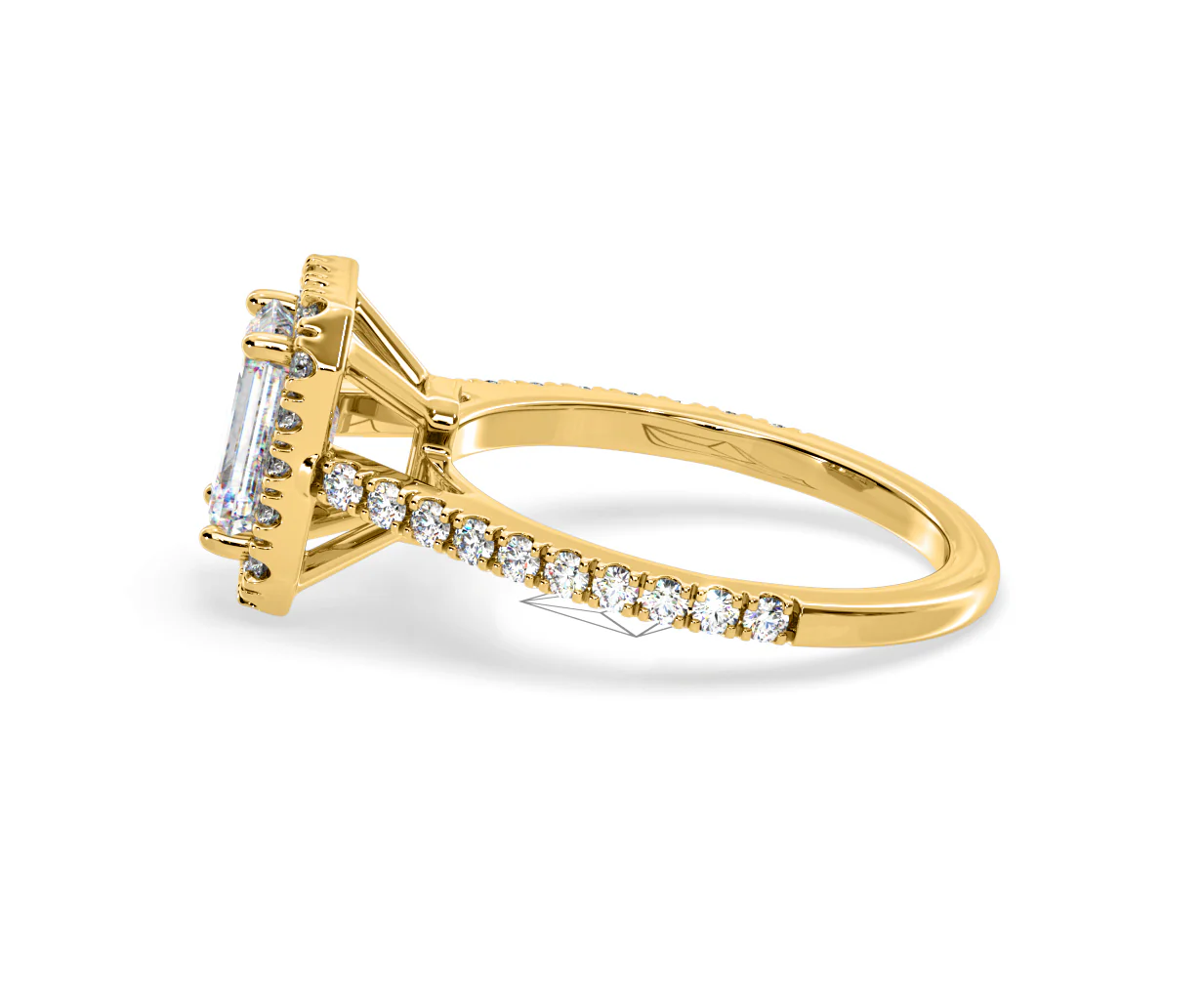 Annabelle Lab Diamond Halo Engagement Ring in 18K Gold 2.15ct F/VS1 - Image 107