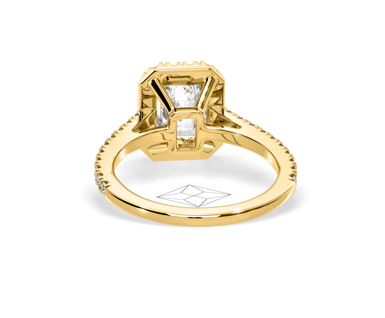 Annabelle Lab Diamond Halo Engagement Ring in 18K Gold 2.15ct F/VS1 - Image 125