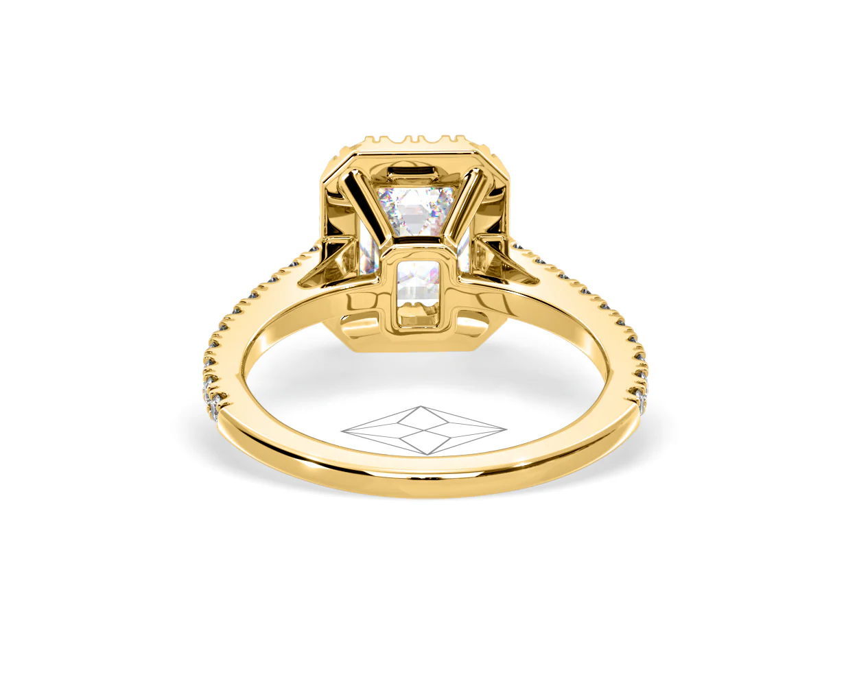 Annabelle Lab Diamond Halo Engagement Ring in 18K Gold 2.15ct F/VS1 - Image 126