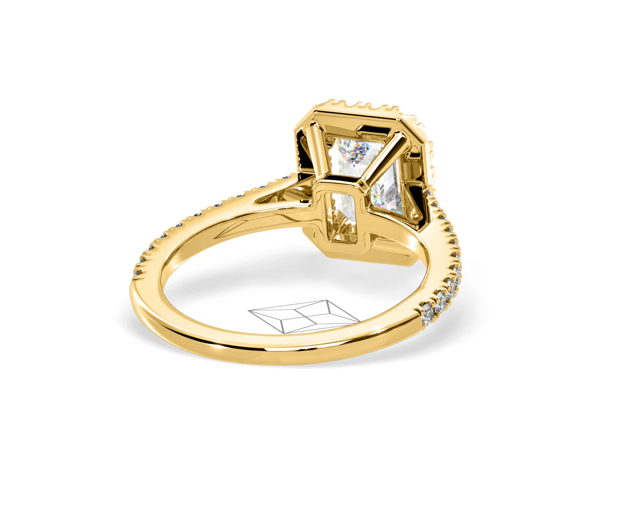 Annabelle Lab Diamond Halo Engagement Ring in 18K Gold 2.15ct F/VS1 - Image 131