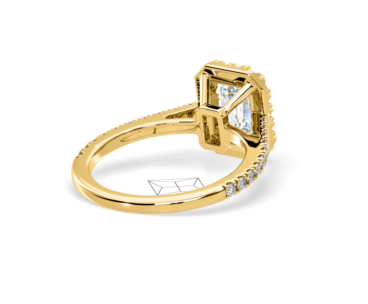 Annabelle Lab Diamond Halo Engagement Ring in 18K Gold 2.15ct F/VS1 - Image 134