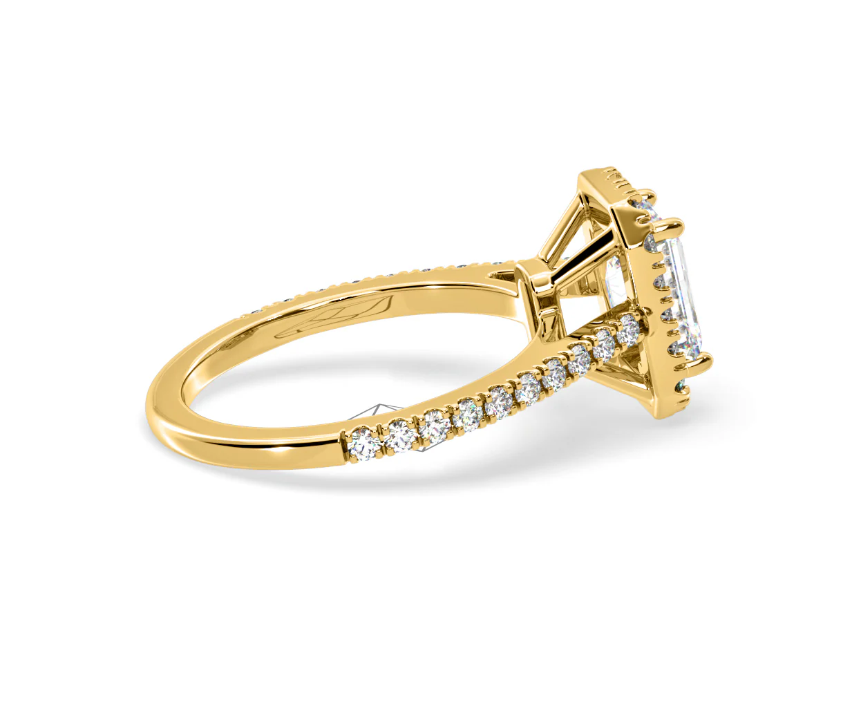 Annabelle Lab Diamond Halo Engagement Ring in 18K Gold 2.15ct F/VS1 - Image 143