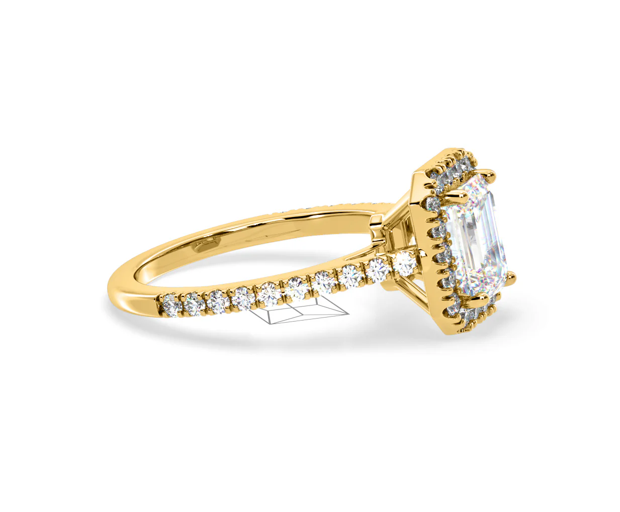 Annabelle Lab Diamond Halo Engagement Ring in 18K Gold 2.15ct F/VS1 - Image 151