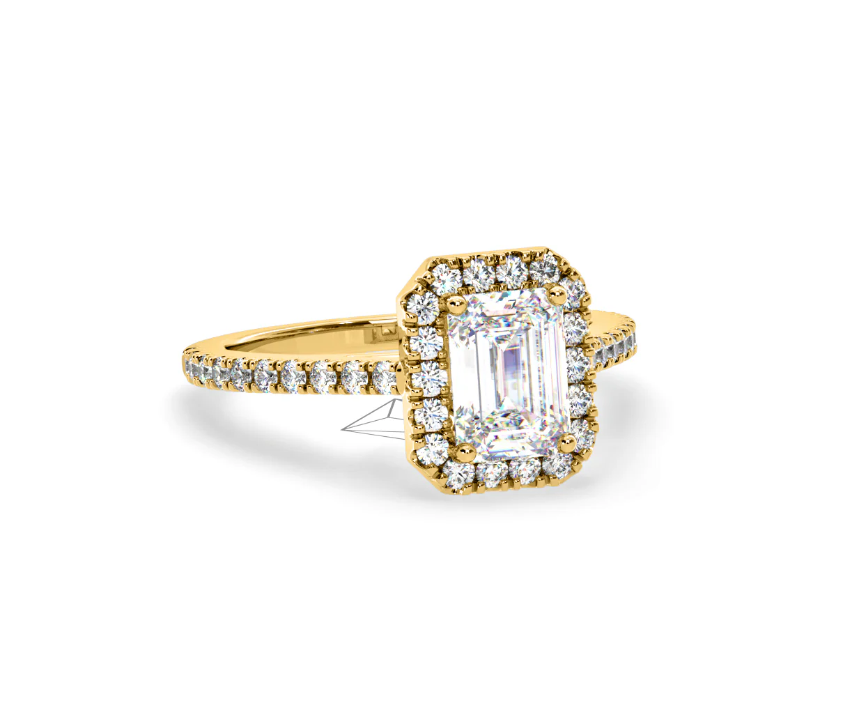 Annabelle Lab Diamond Halo Engagement Ring in 18K Gold 2.15ct F/VS1 - Image 162