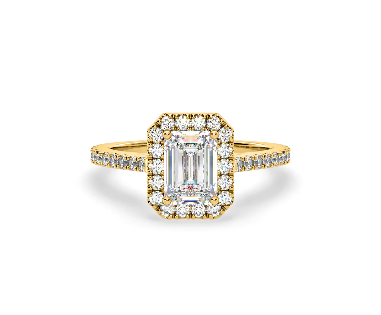 Annabelle Lab Diamond Halo Engagement Ring in 18K Gold 2.15ct F/VS1 - Image 166