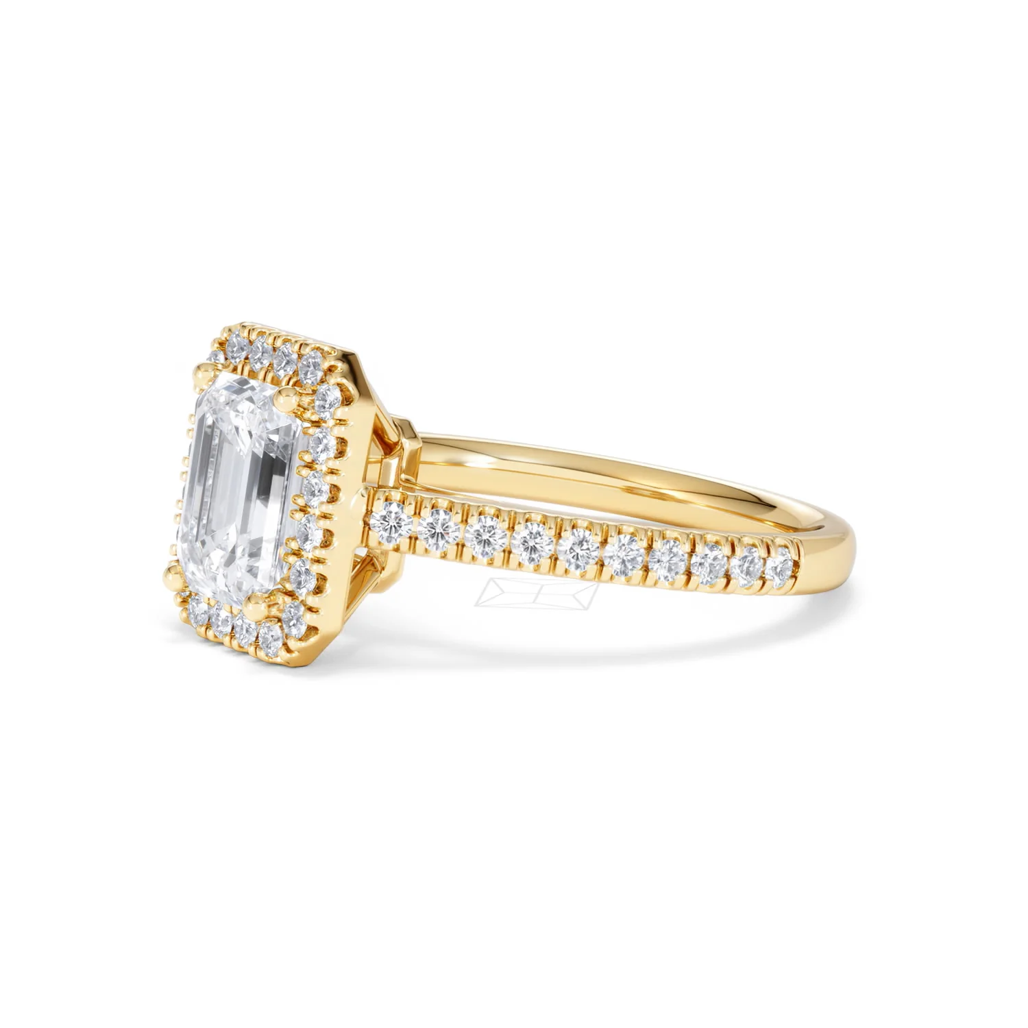 Annabelle Lab Diamond Halo Engagement Ring in 18K Gold 2.15ct F/VS1 - Image 79