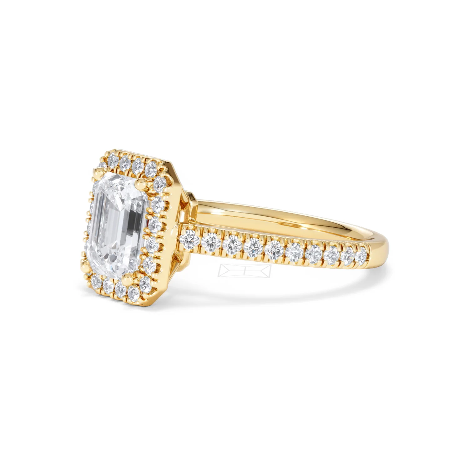 Annabelle Lab Diamond Halo Engagement Ring in 18K Gold 2.15ct F/VS1 - Image 80