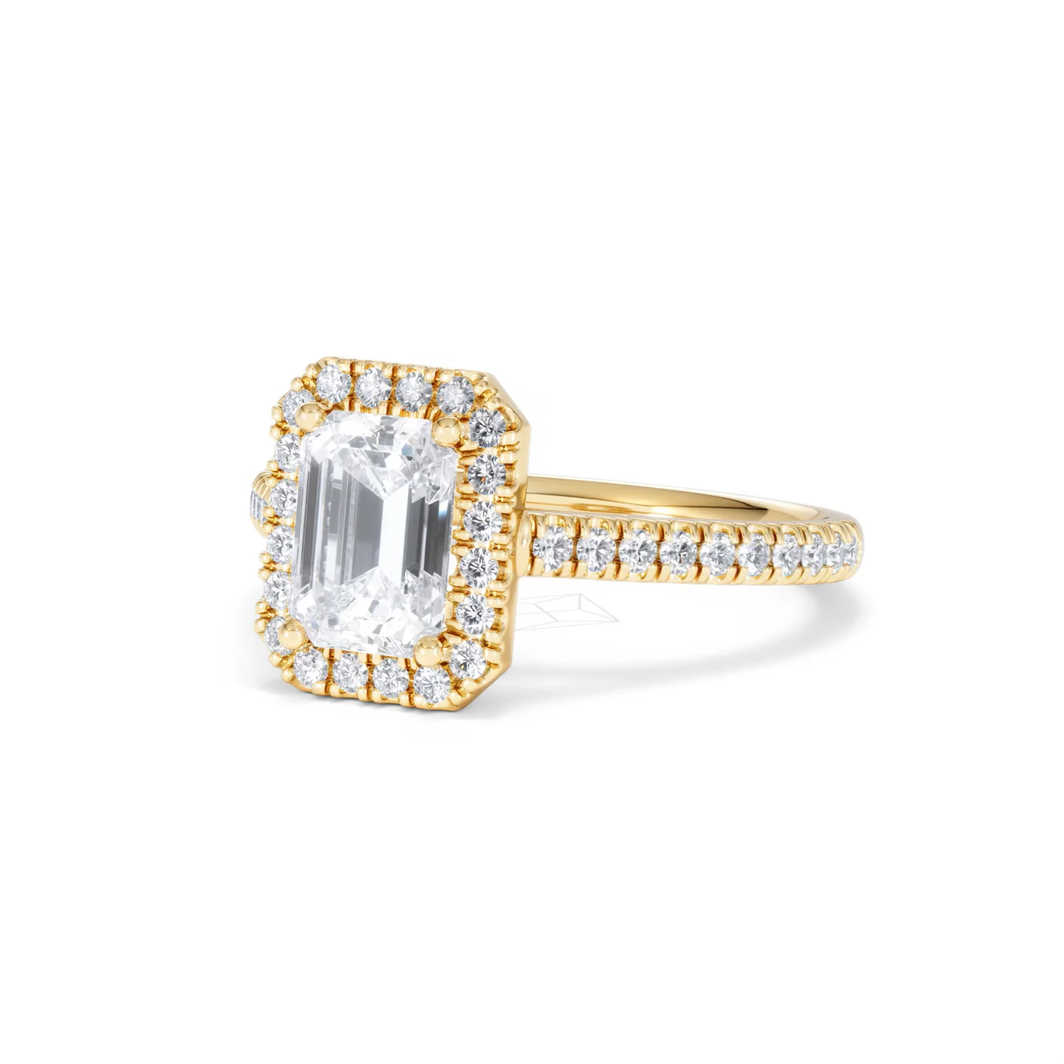 Annabelle Lab Diamond Halo Engagement Ring in 18K Gold 2.15ct F/VS1 - Image 85