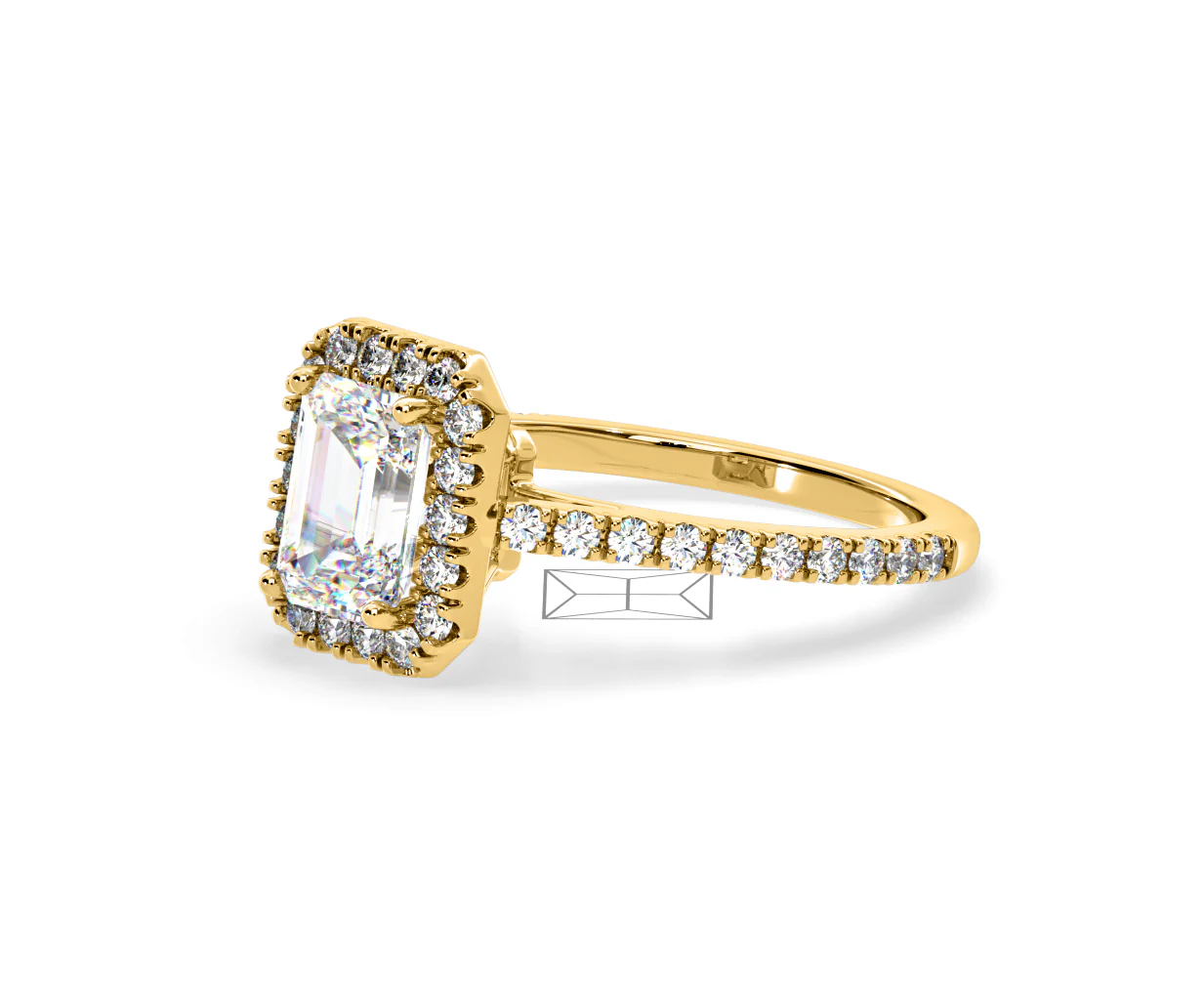 Annabelle Lab Diamond Halo Engagement Ring in 18K Gold 2.15ct F/VS1 - Image 97
