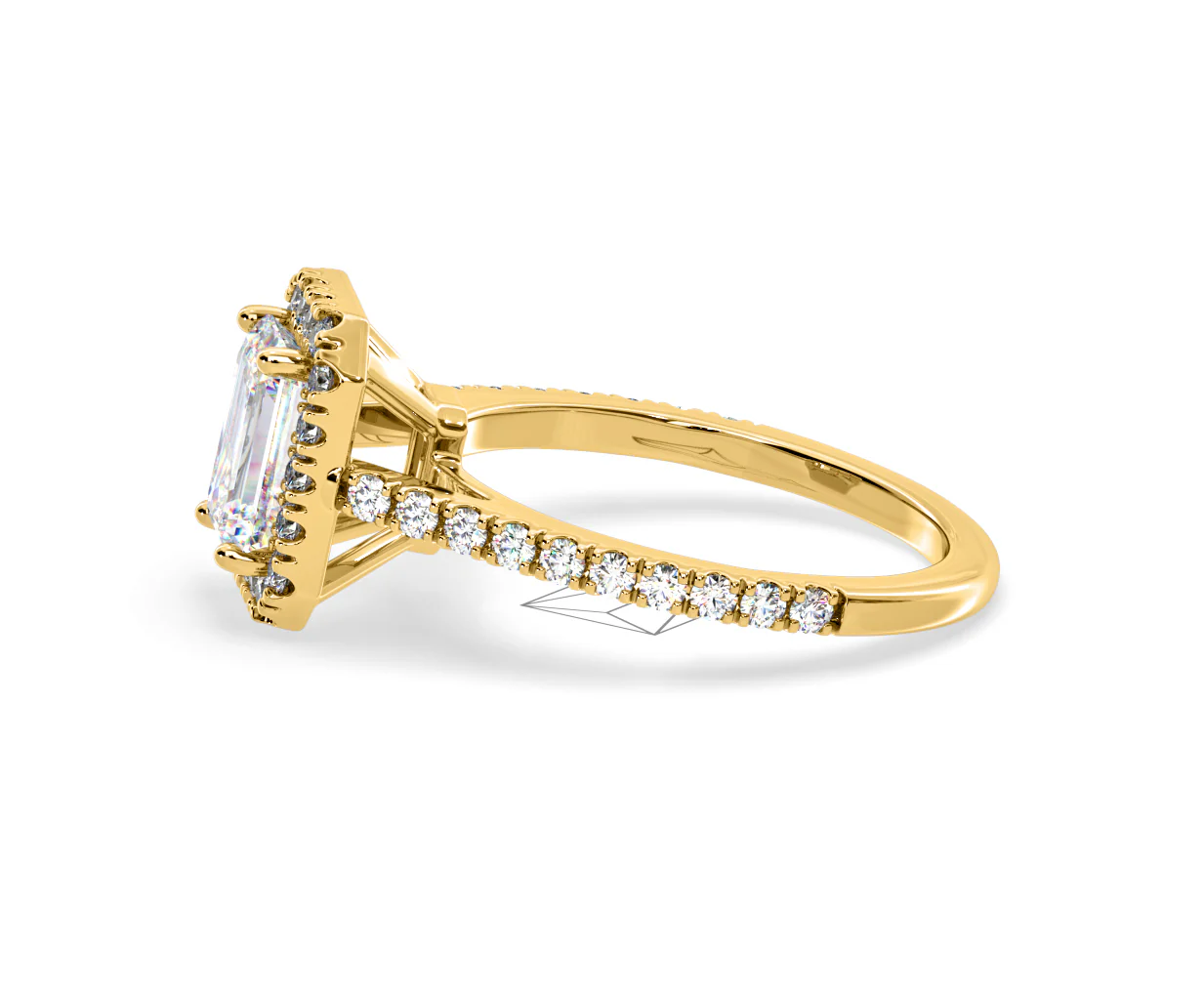 Annabelle Lab Diamond Halo Engagement Ring in 18K Gold 2.75ct F/VS1 - Image 105