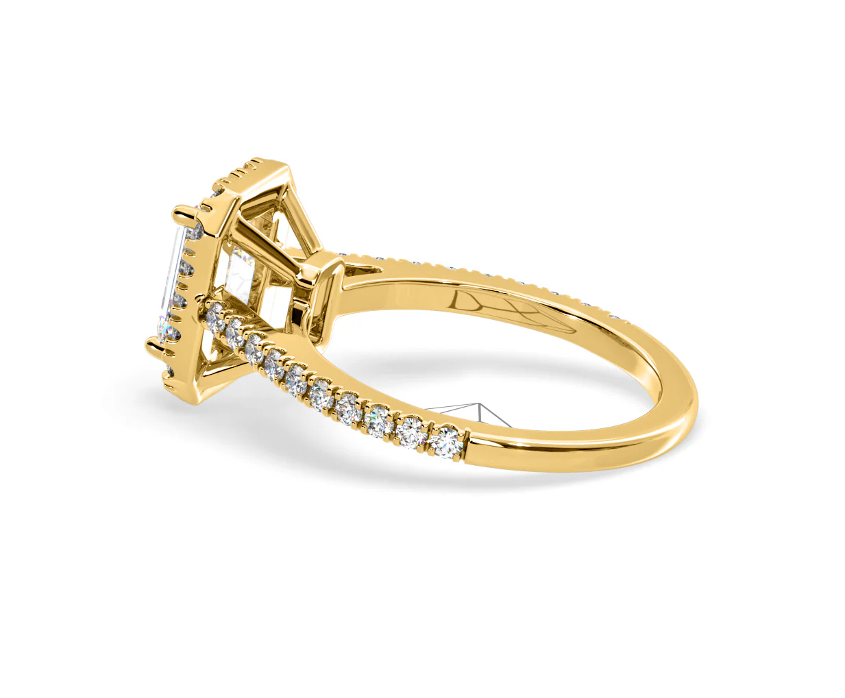 Annabelle Lab Diamond Halo Engagement Ring in 18K Gold 2.75ct F/VS1 - Image 112