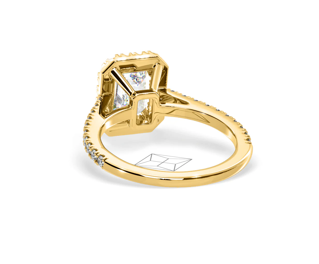 Annabelle Lab Diamond Halo Engagement Ring in 18K Gold 2.75ct F/VS1 - Image 122
