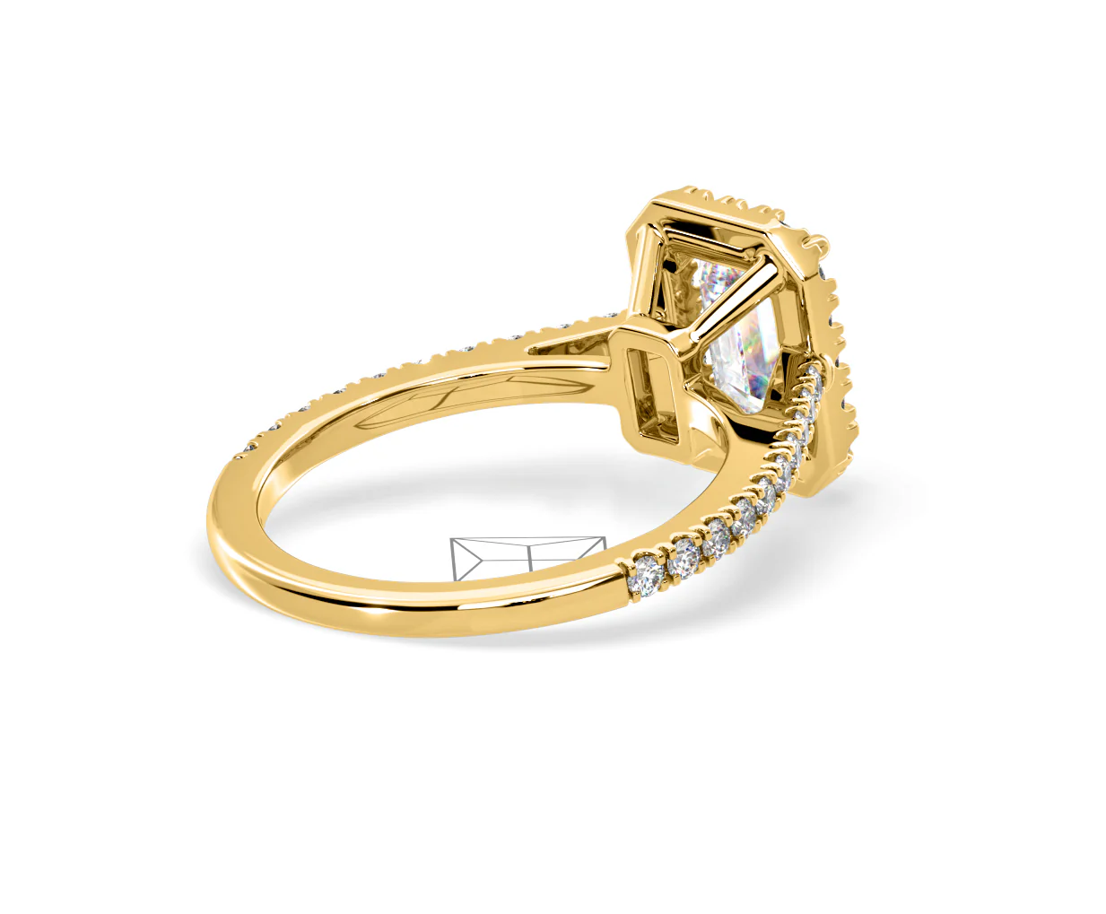 Annabelle Lab Diamond Halo Engagement Ring in 18K Gold 2.75ct F/VS1 - Image 136