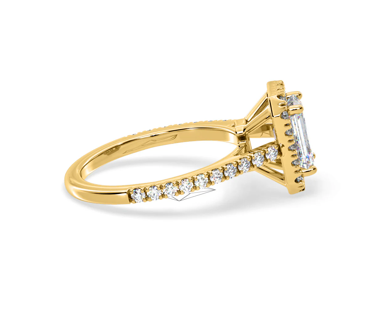 Annabelle Lab Diamond Halo Engagement Ring in 18K Gold 2.75ct F/VS1 - Image 146