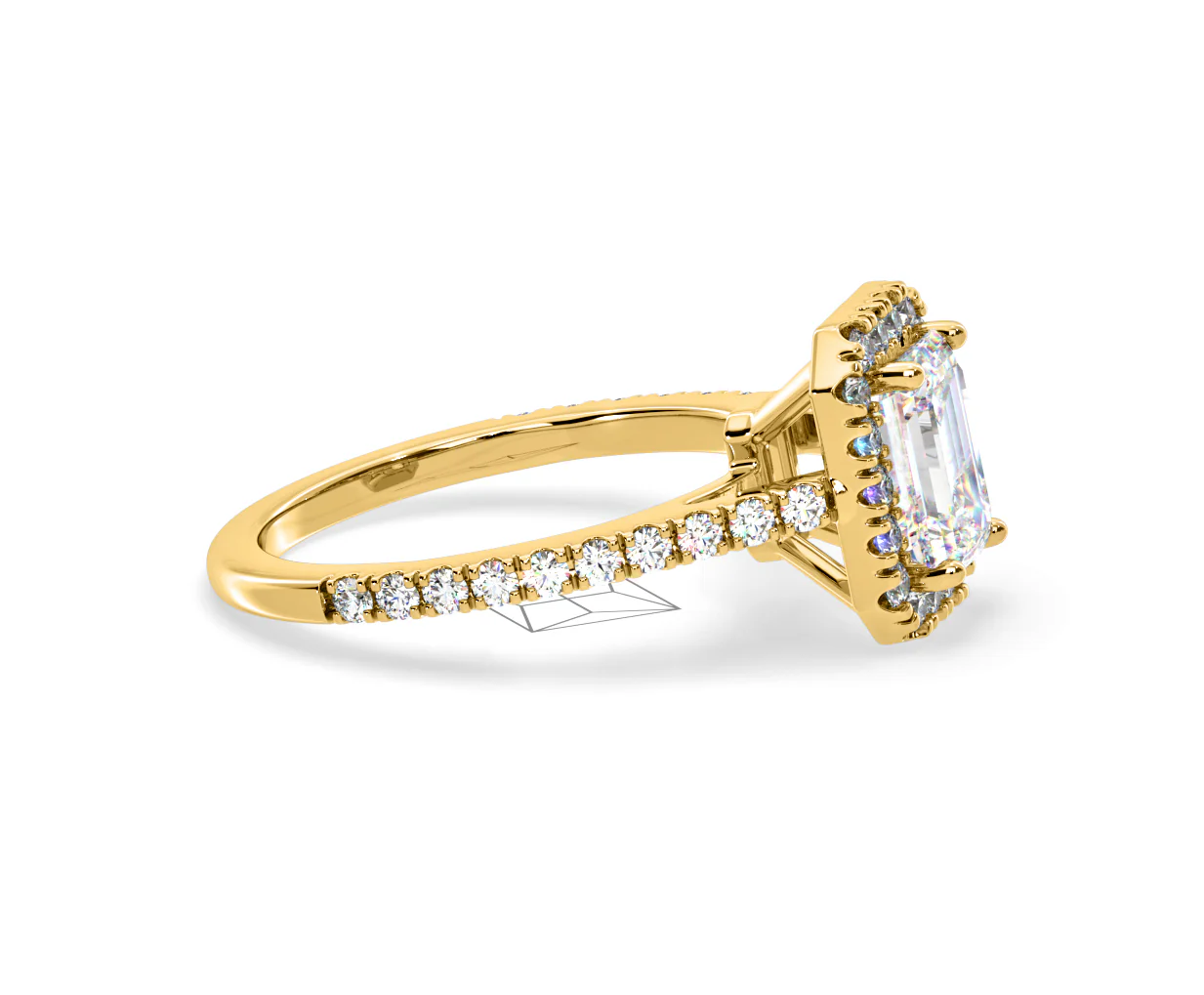 Annabelle Lab Diamond Halo Engagement Ring in 18K Gold 2.75ct F/VS1 - Image 150