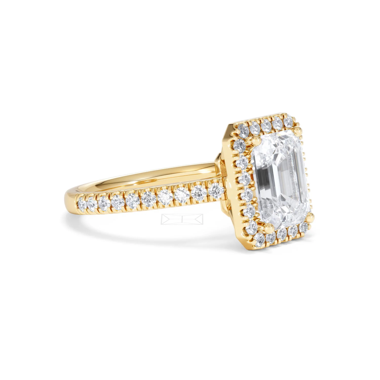 Annabelle Lab Diamond Halo Engagement Ring in 18K Gold 2.75ct F/VS1 - Image 21